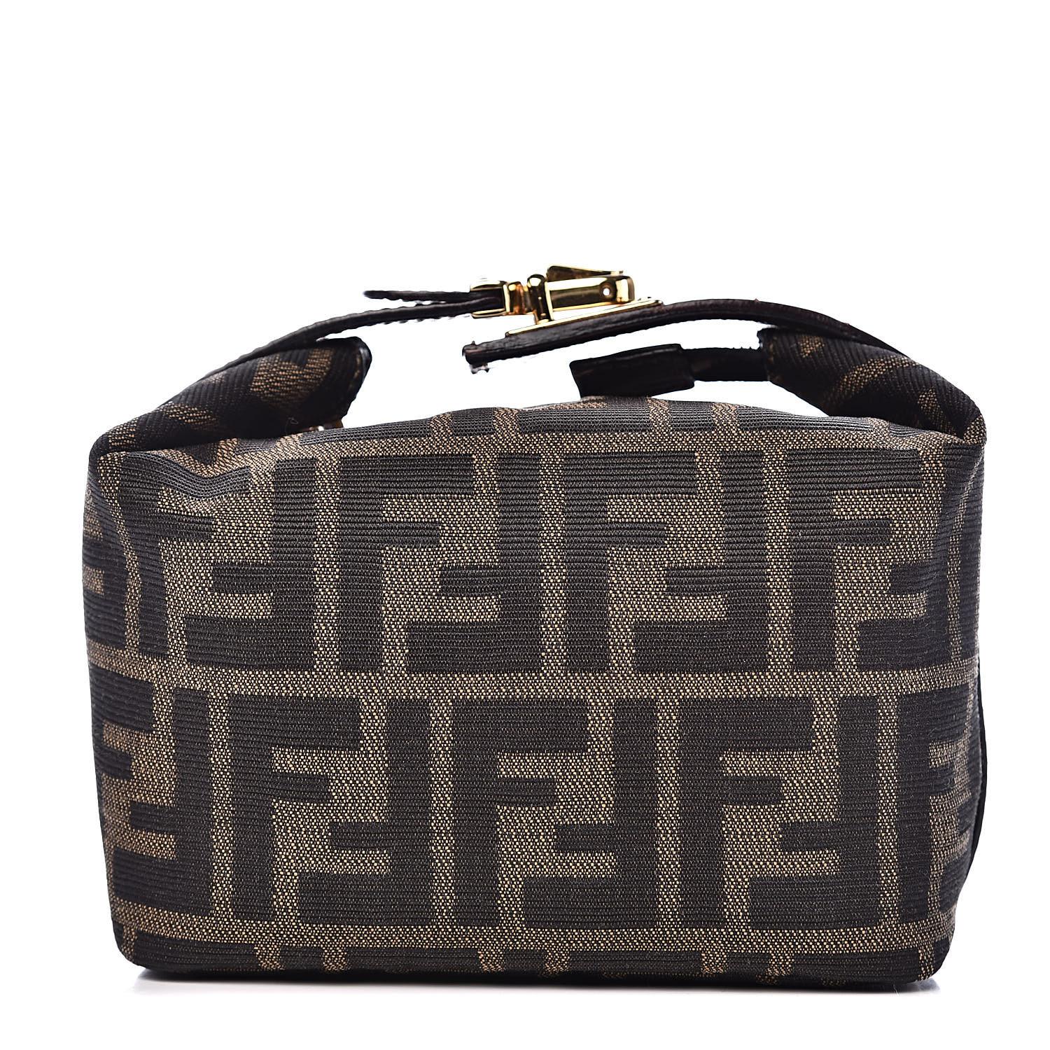 FENDI Zucca Cosmetic Bag Tobacco 518702 | FASHIONPHILE