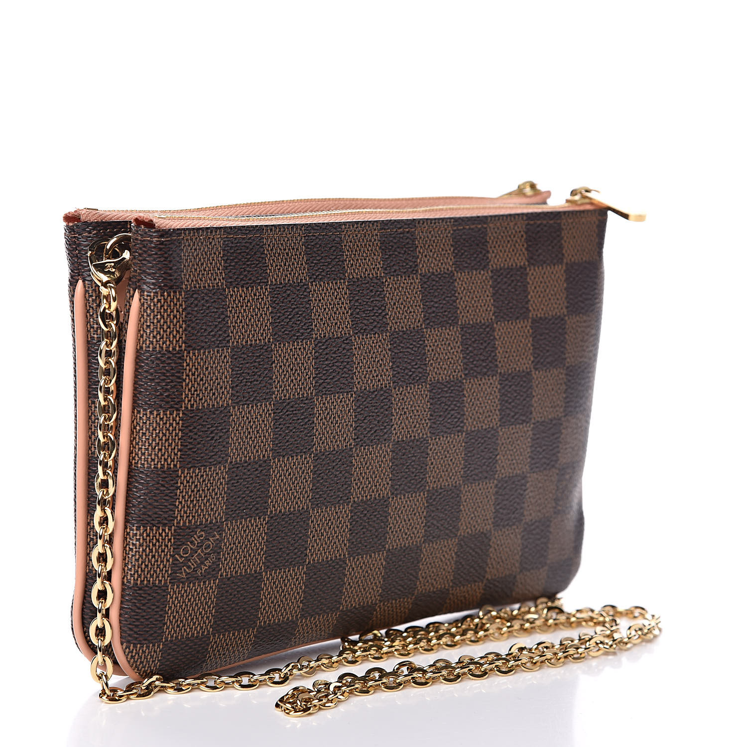 LOUIS VUITTON Damier Ebene Double Zip Pochette 519391