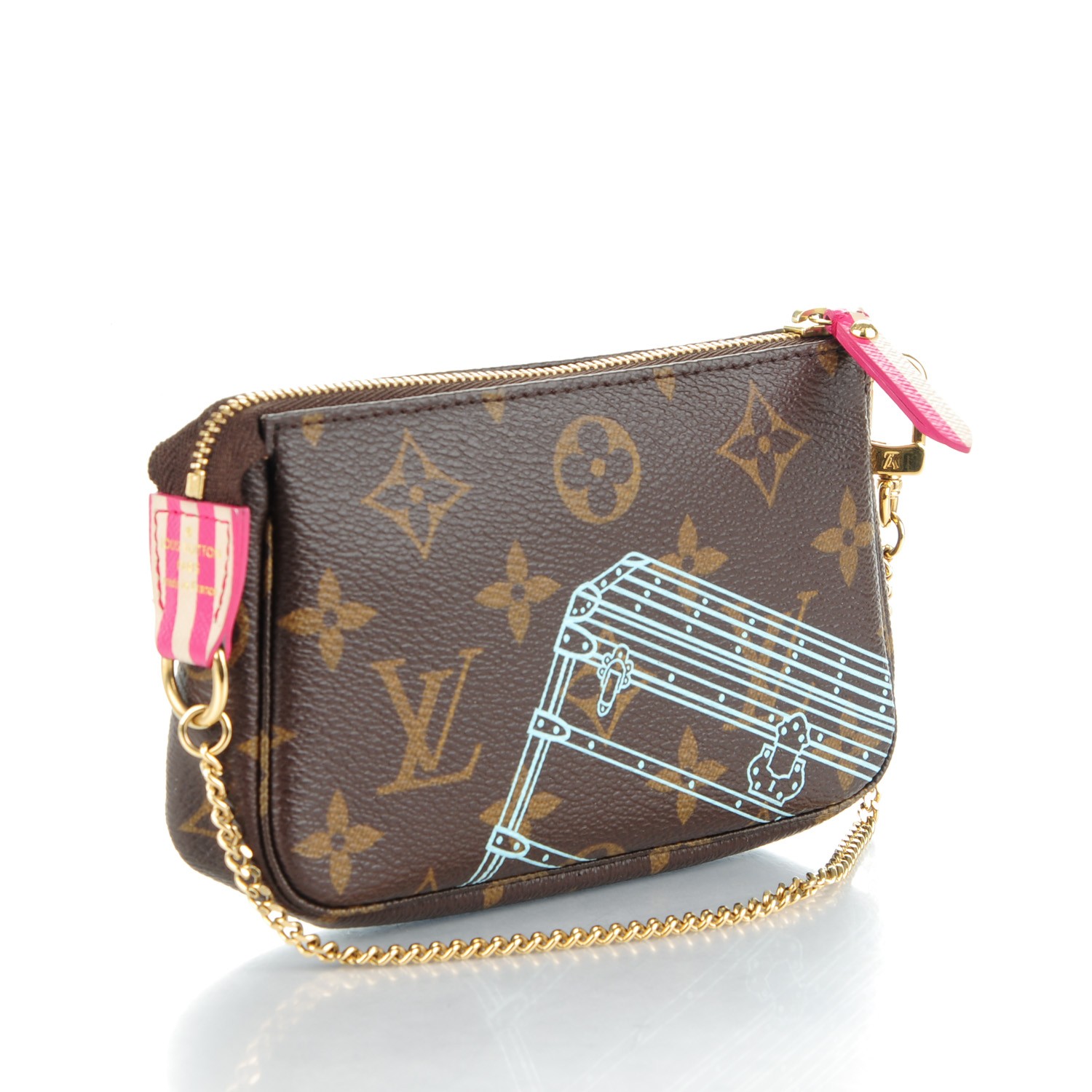 LOUIS VUITTON Monogram Christmas Animation Mini Pochette Accessories 159300