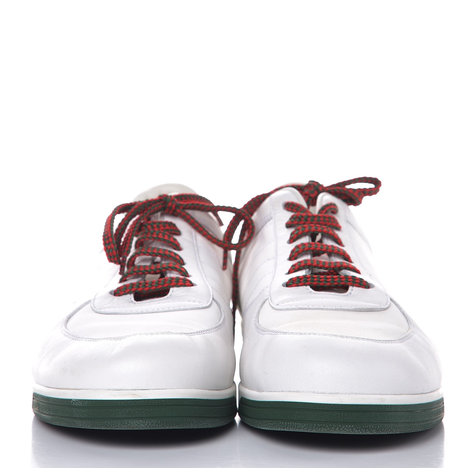 GUCCI Men&#39;s Calfskin 1984 Web Sneakers 10.5 White 284764