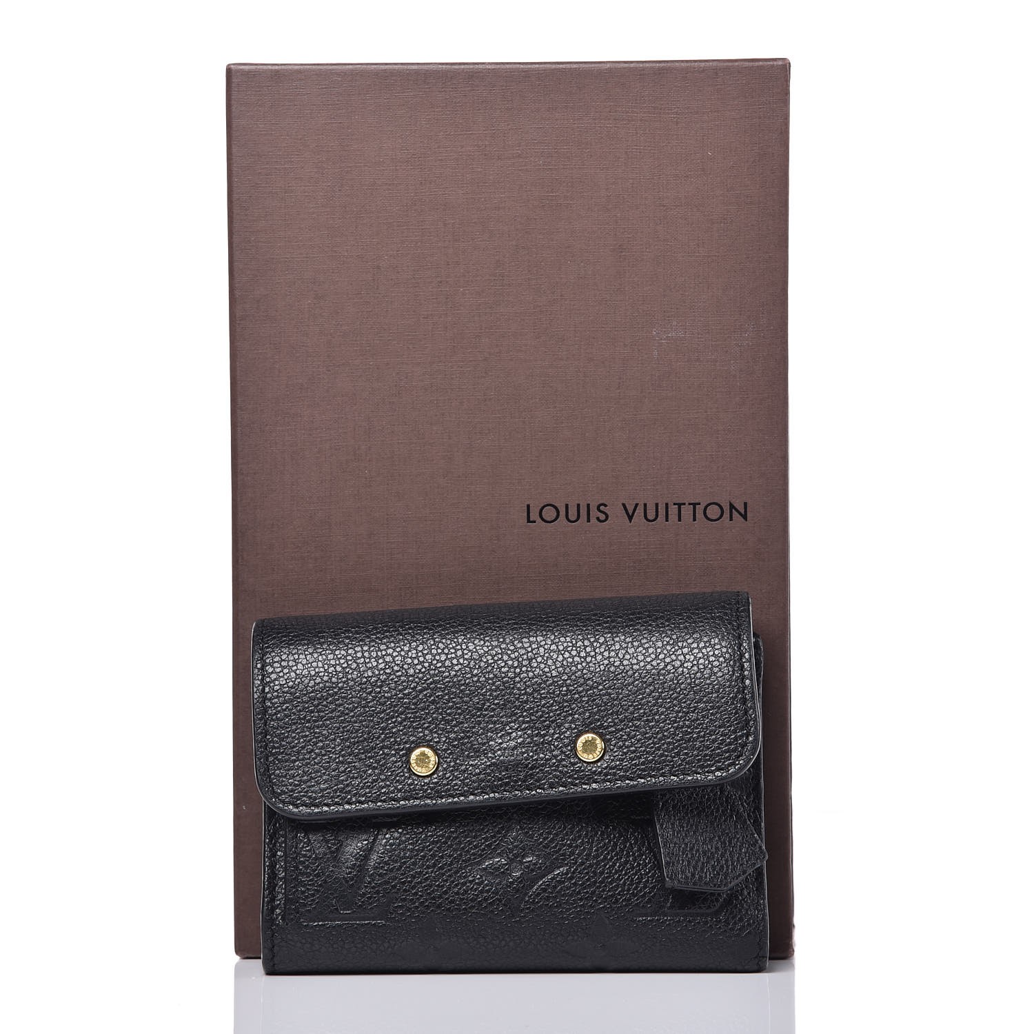 LOUIS VUITTON Empreinte Pont-Neuf Compact Wallet Black 311522