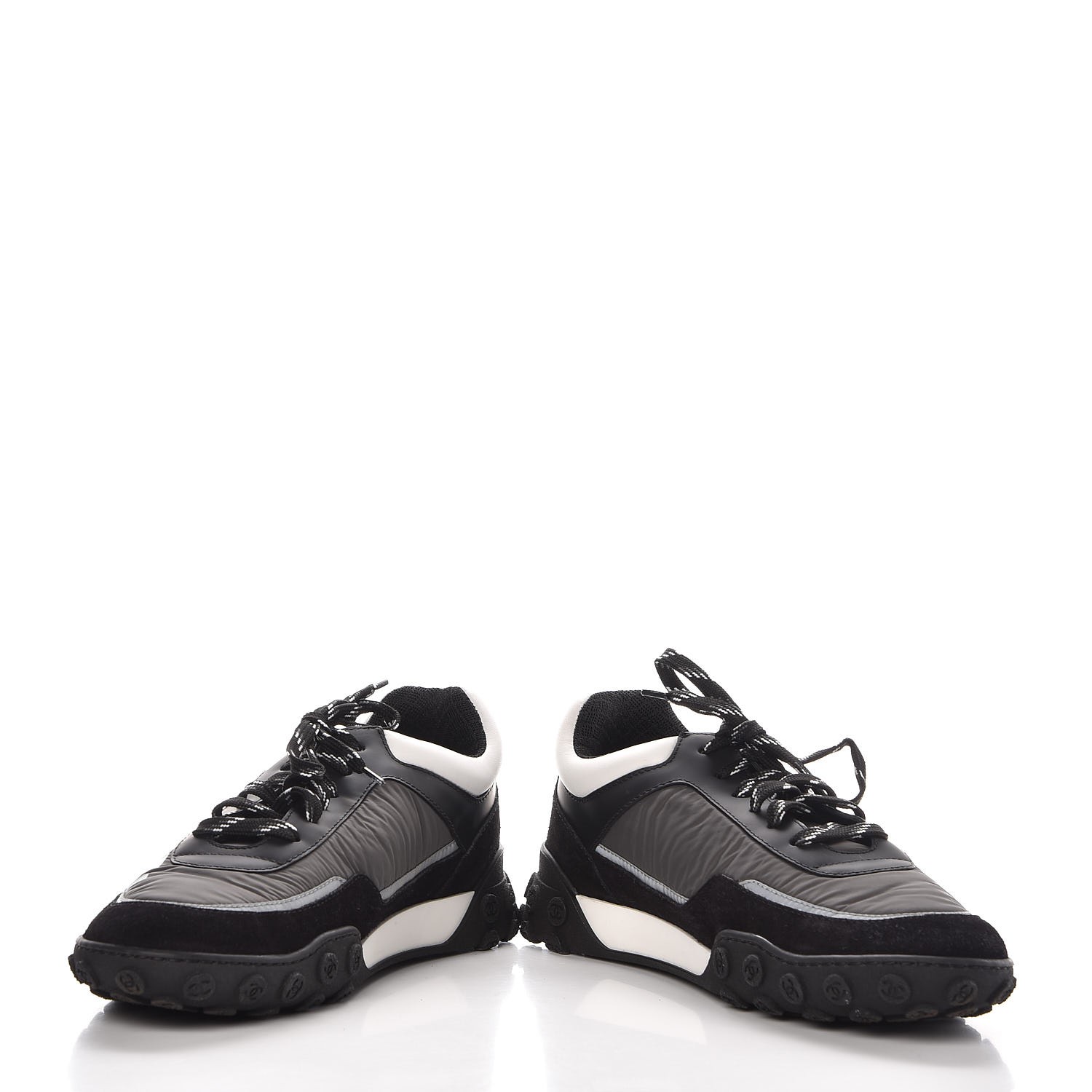 chanel sneakers nylon and calfskin