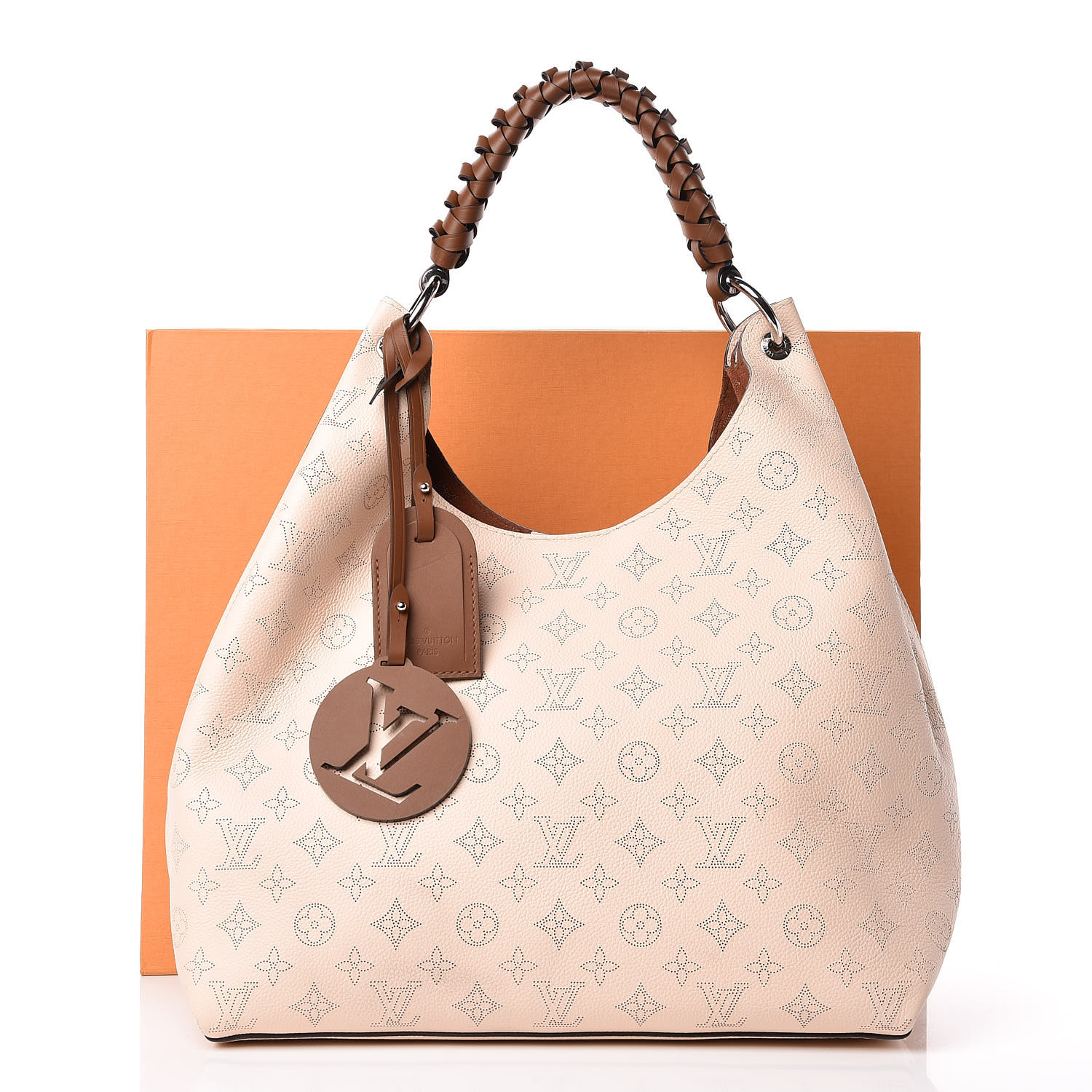 LOUIS VUITTON Mahina Carmel Hobo Creme 436425