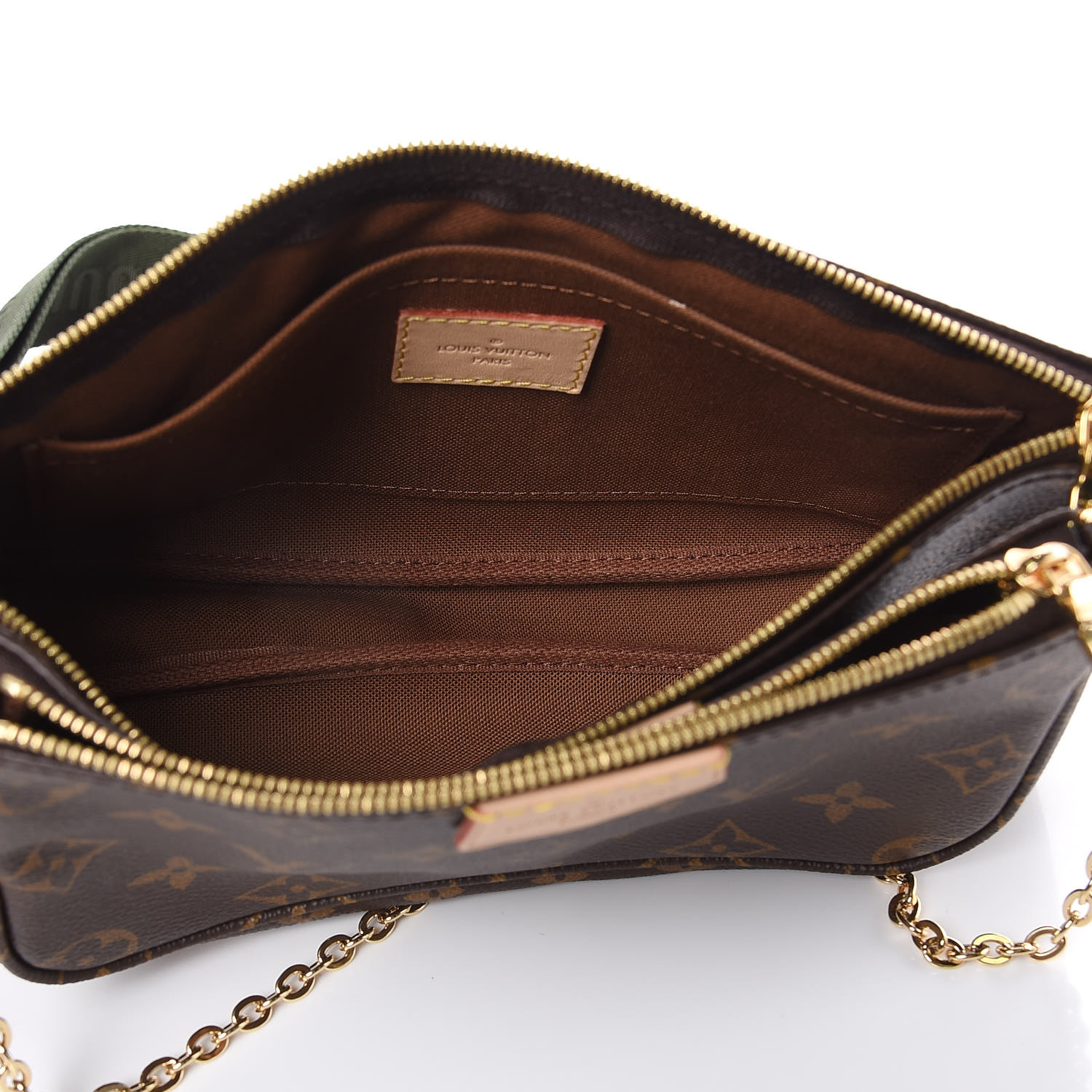 Multi pochette accessoires cloth crossbody bag Louis Vuitton Brown in Cloth  - 29215473