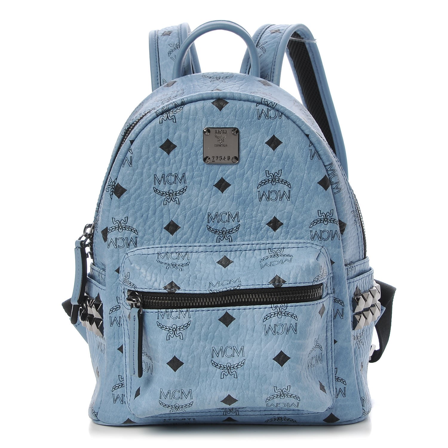 mcm blue mini backpack