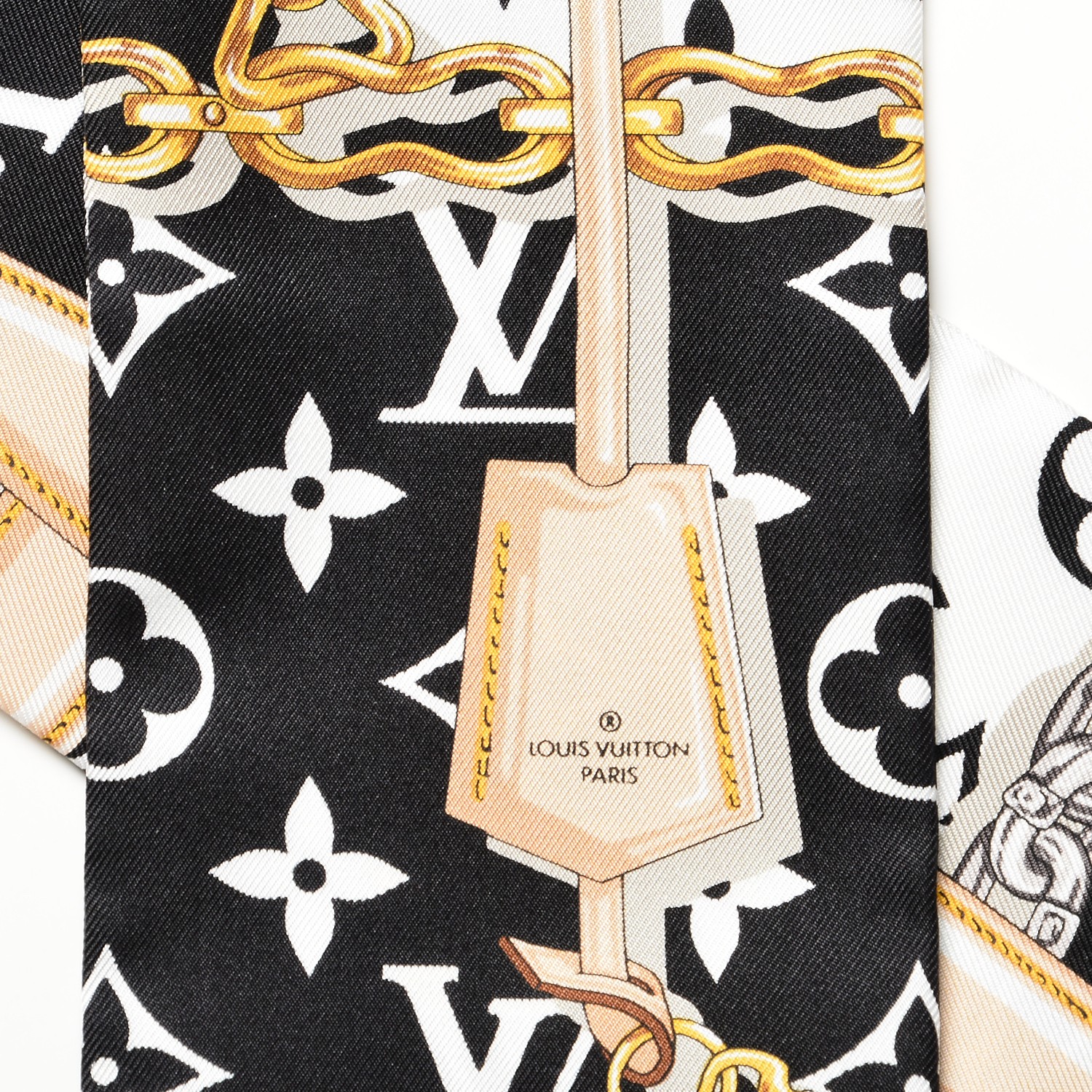 Louis Vuitton Silk Twill Monogram Confidential Bandeau Scarf at
