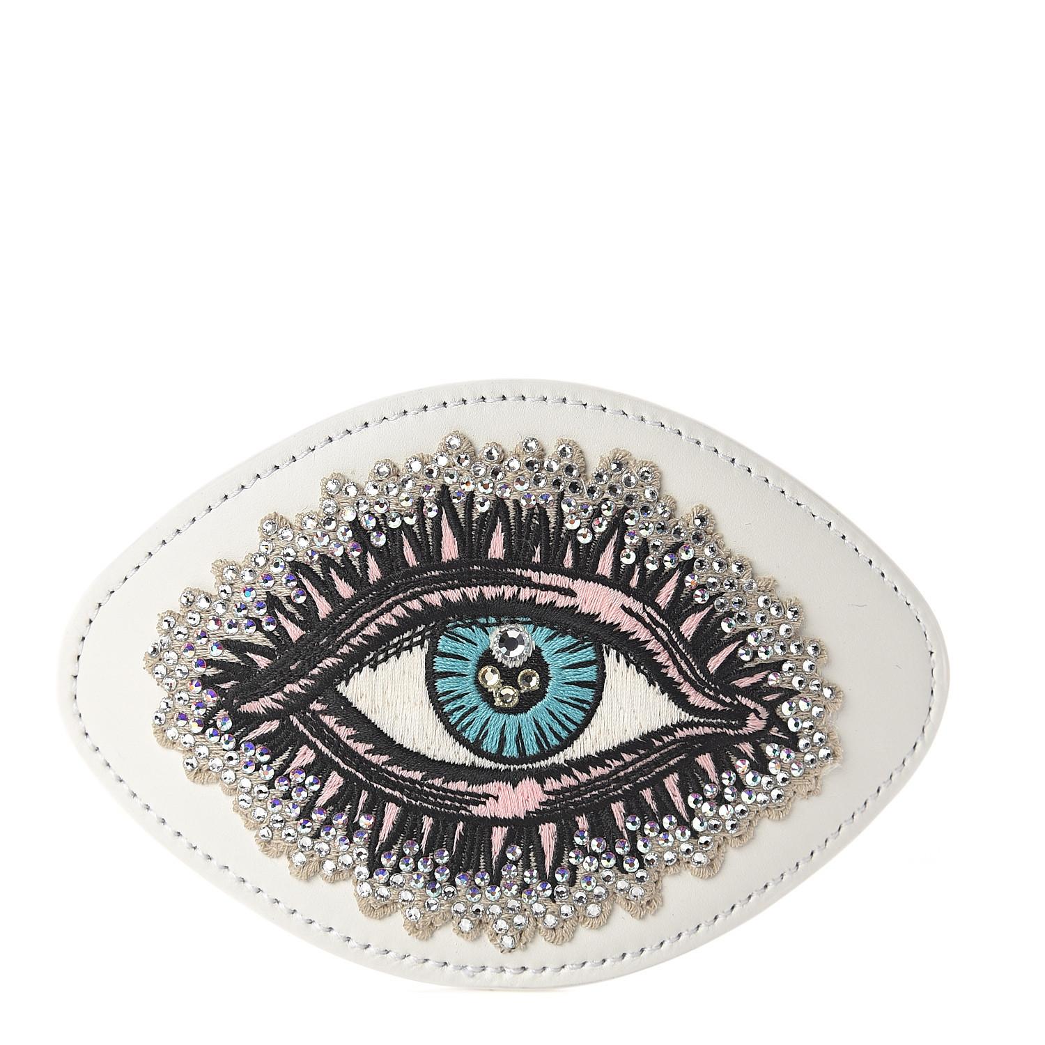 GUCCI Calfskin Embellished Ace Eye 