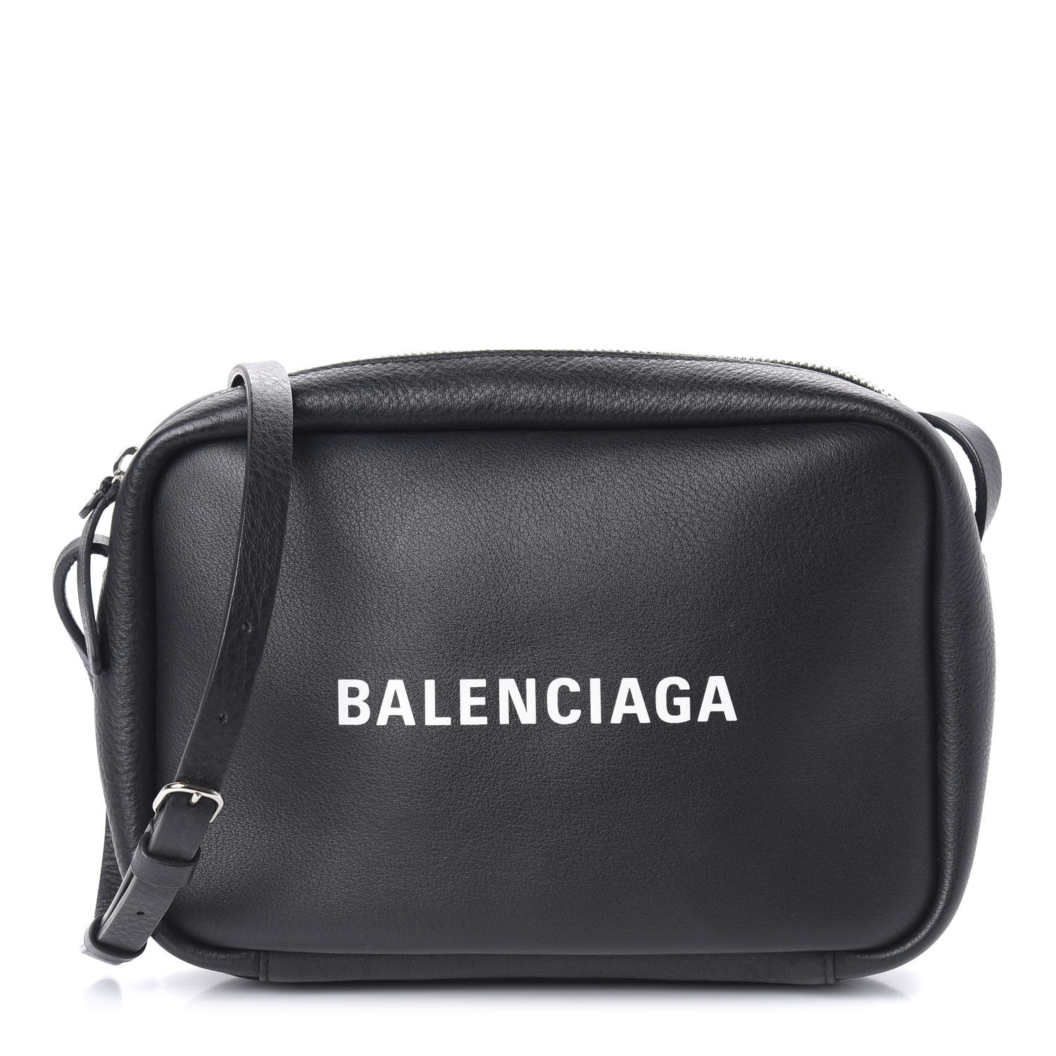 BALENCIAGA Calfskin Everyday Logo S Camera Bag Black 625465