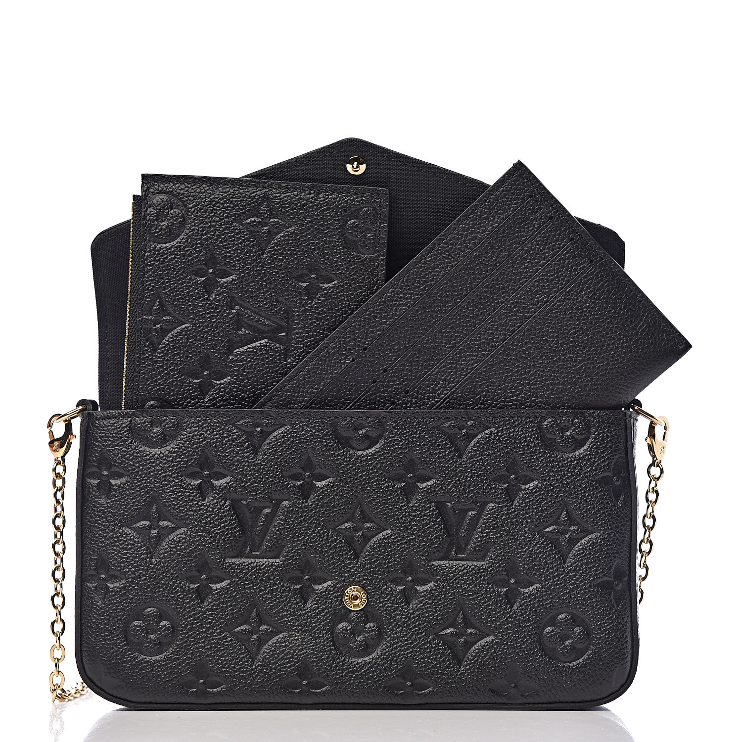 lv multi pochette empreinte black