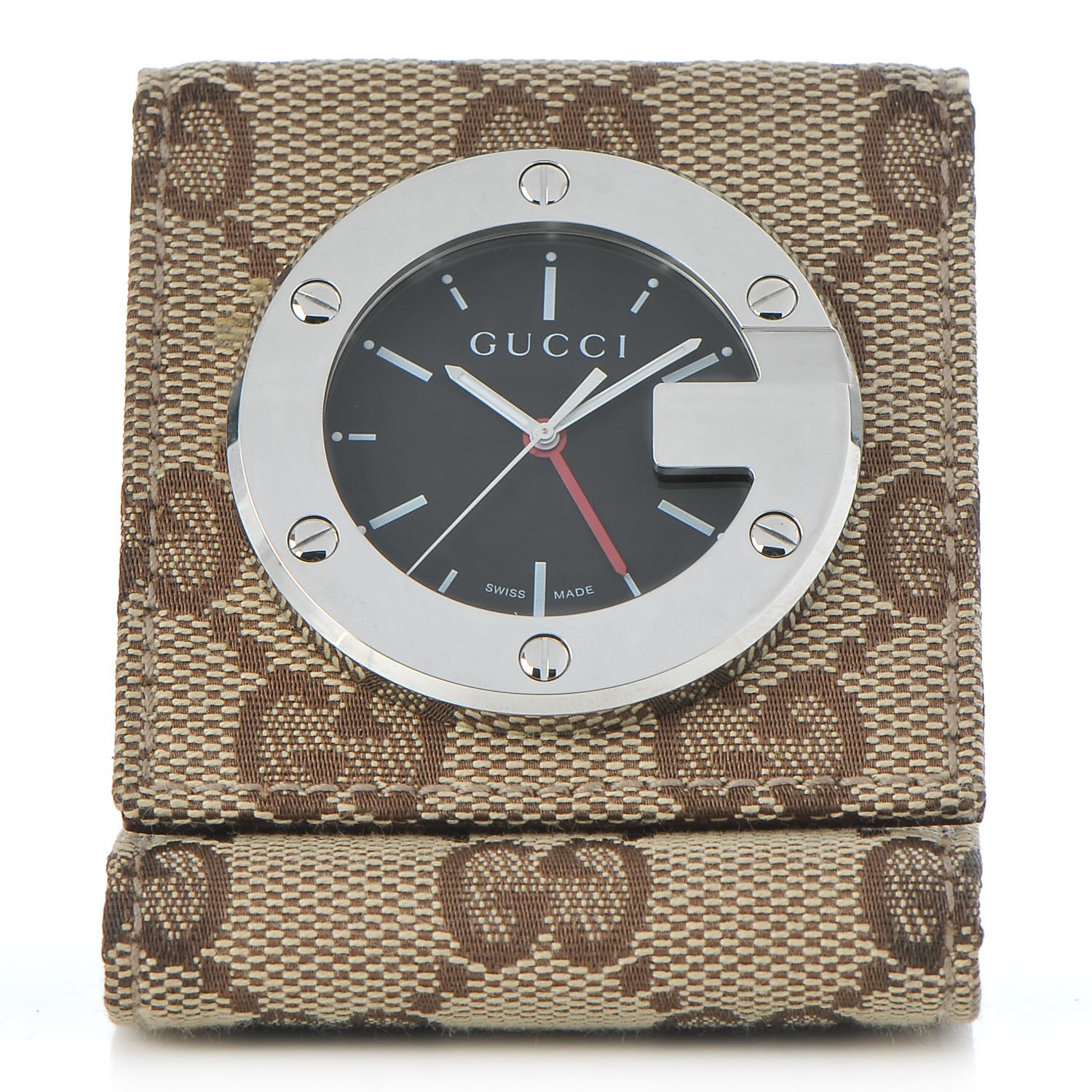 Gucci Stainless Steel Yc200001 Quartz Travel Alarm Clock 292896 - Stylish Travel Alarm Clock Gucci Stainless Steel Yc200001 Quartz Travel Alarm Clock 292896 - Stylish Travel Alarm Clock