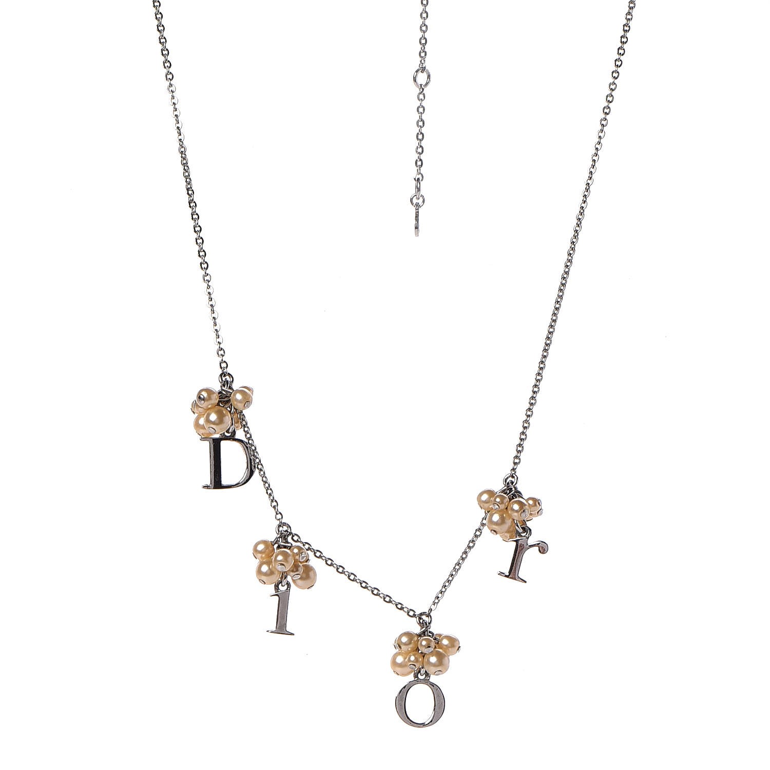 dior charm necklace
