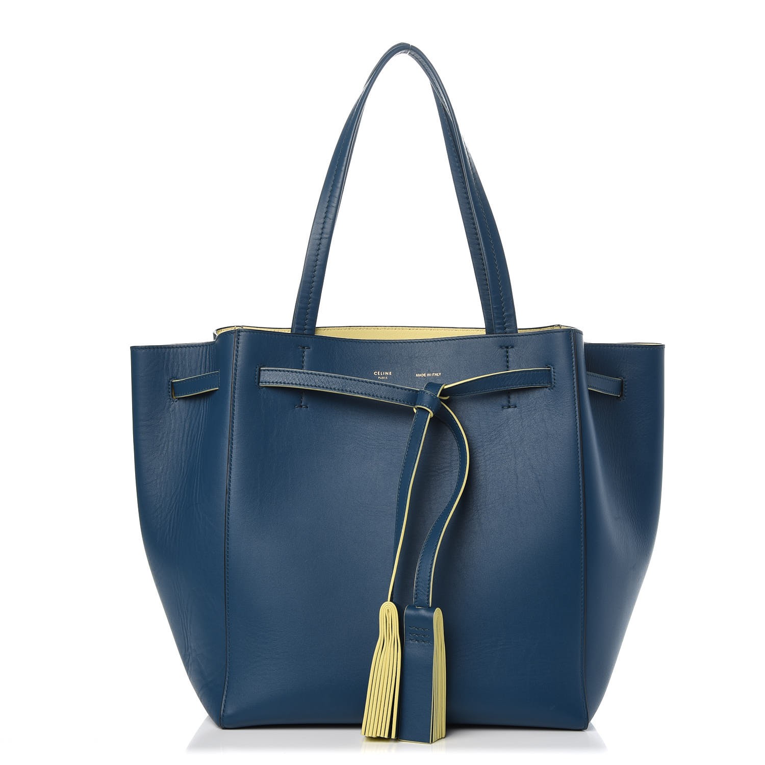 CELINE Smooth Calfskin Small Tassel Cabas Phantom Deep Blue 331372 ...