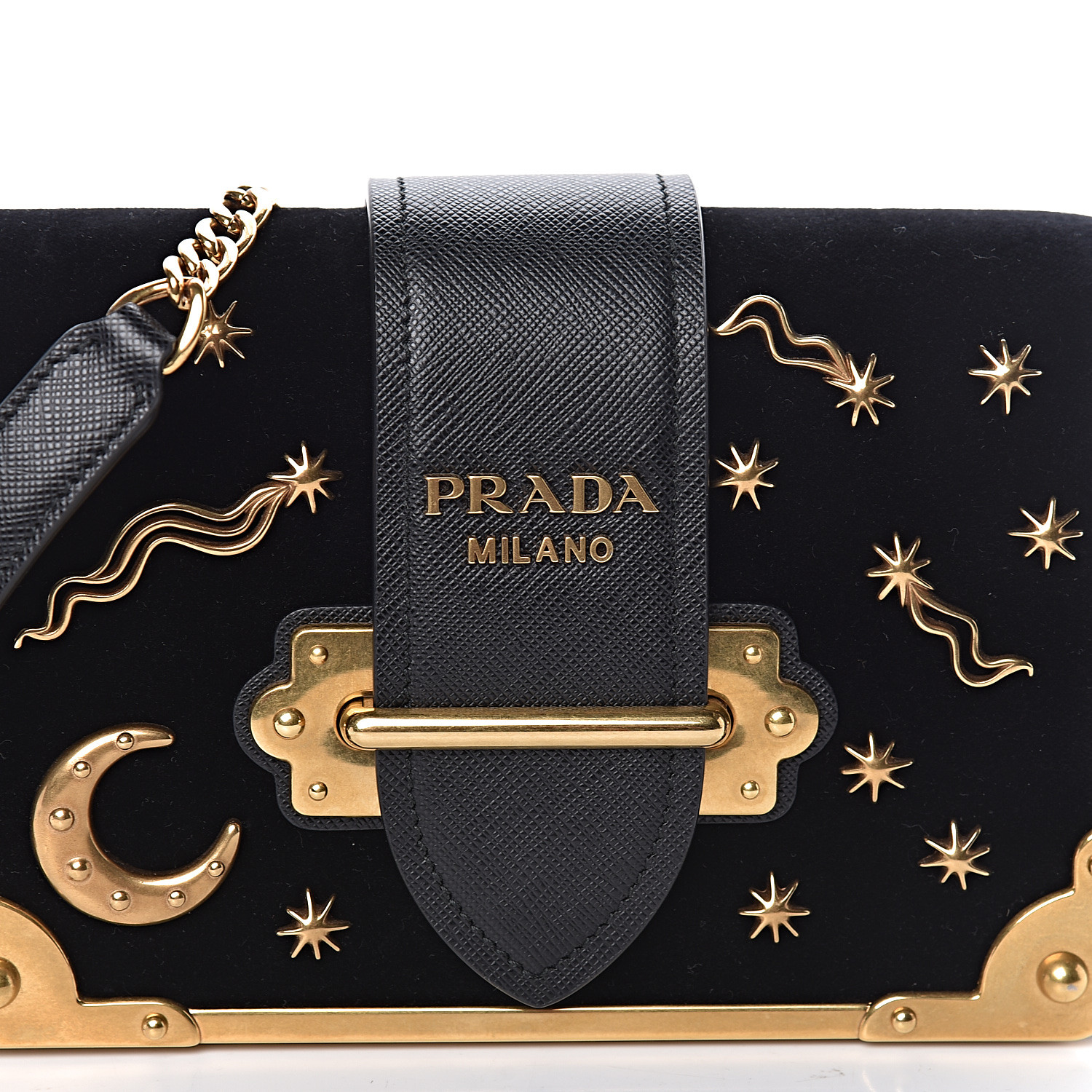 prada small velvet astrology cahier bag
