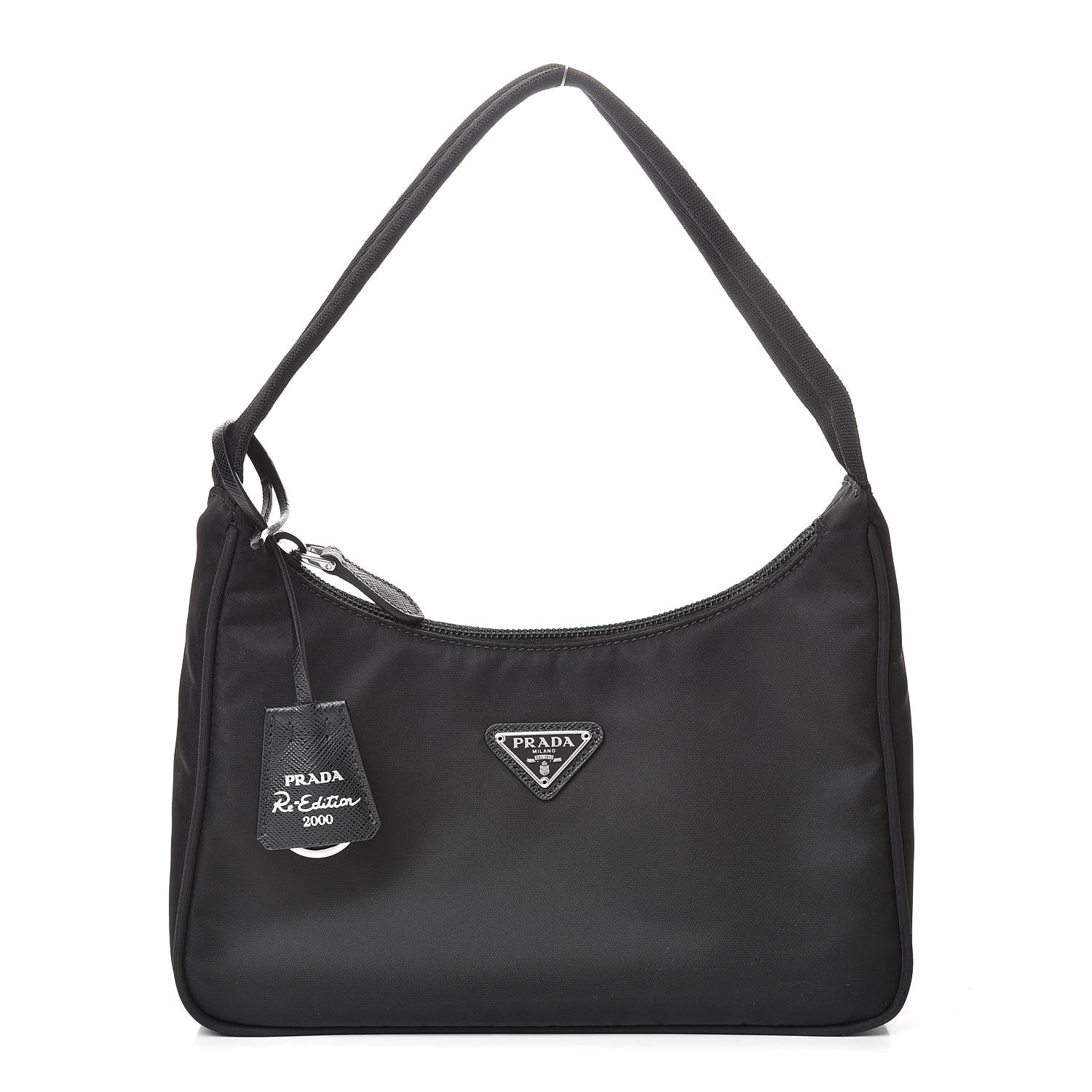 PRADA Tessuto Nylon Mini Re-Edition 2000 Shoulder Bag Black 488387