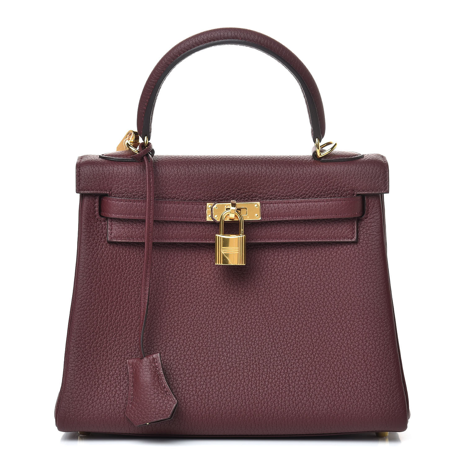 HERMES Togo Kelly Retourne 25 Bordeaux 486307