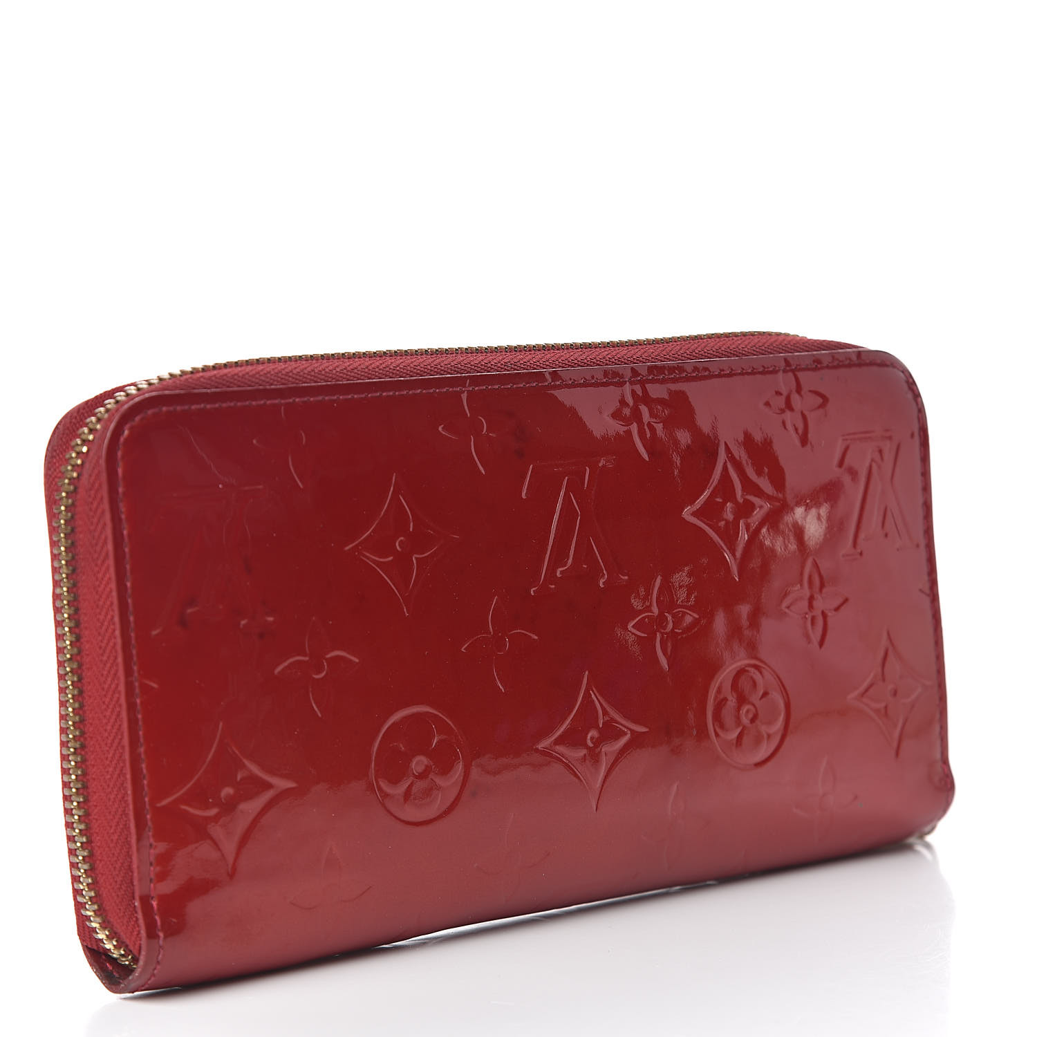 LOUIS VUITTON Vernis Zippy Wallet Pomme D&#39;Amour 466173