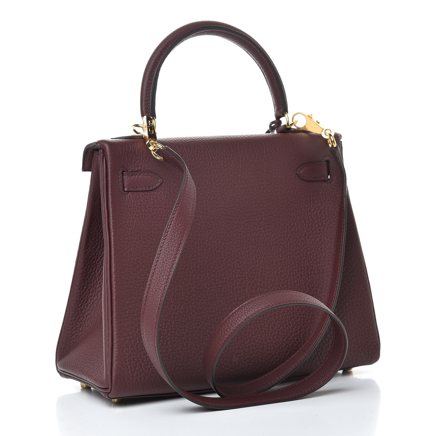 HERMES Togo Kelly Retourne 25 Bordeaux 486307