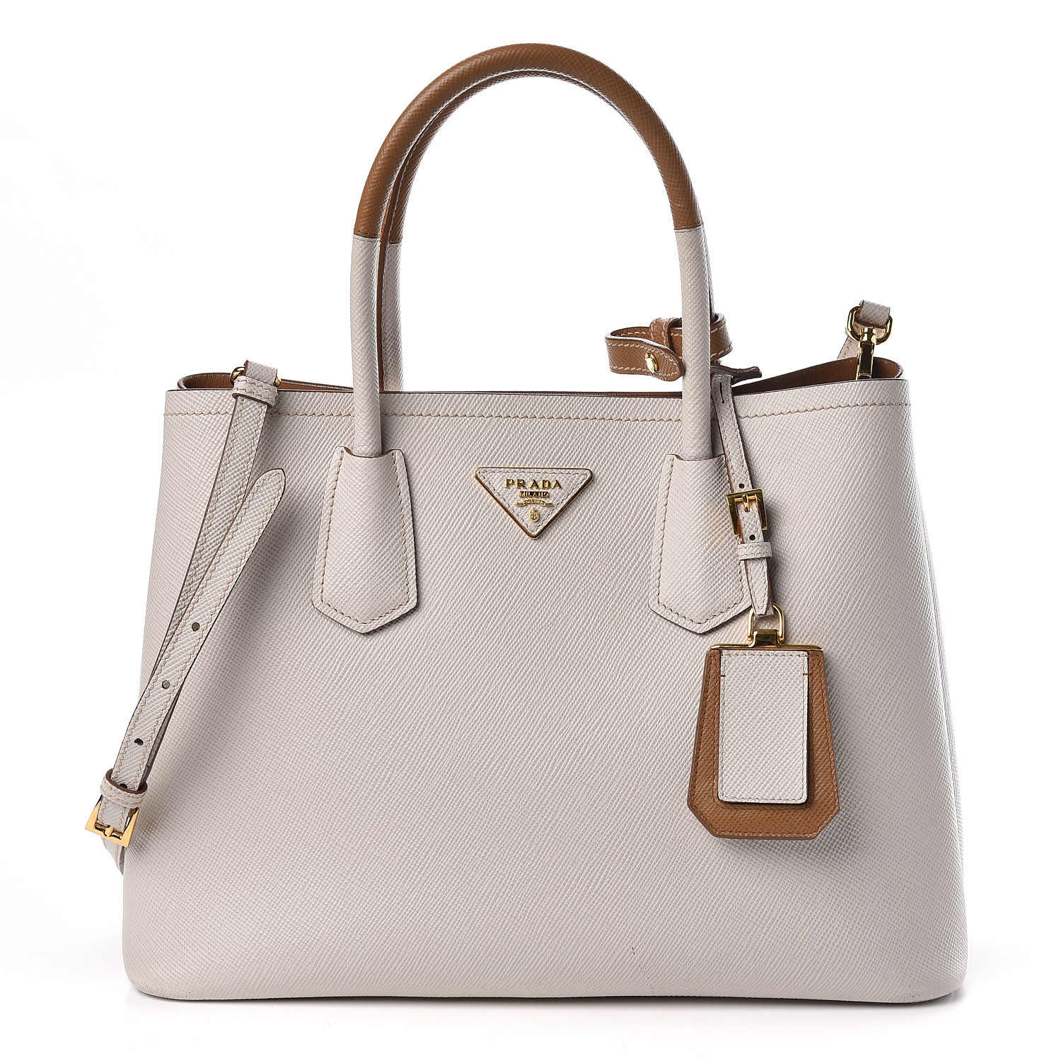 prada saffiano cuir small double bolsa