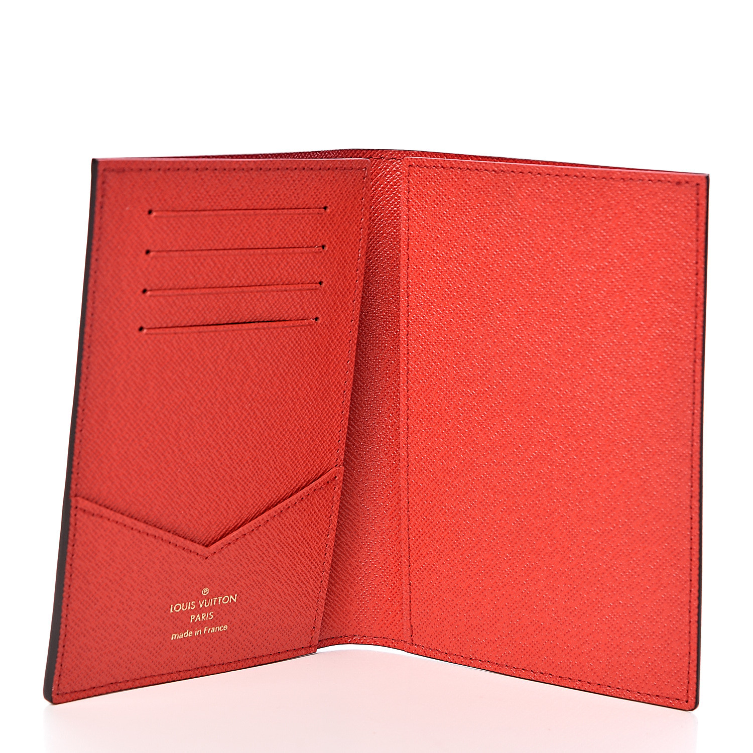 LOUIS VUITTON Monogram Vivienne Xmas Paris Passport Cover Rouge 484074
