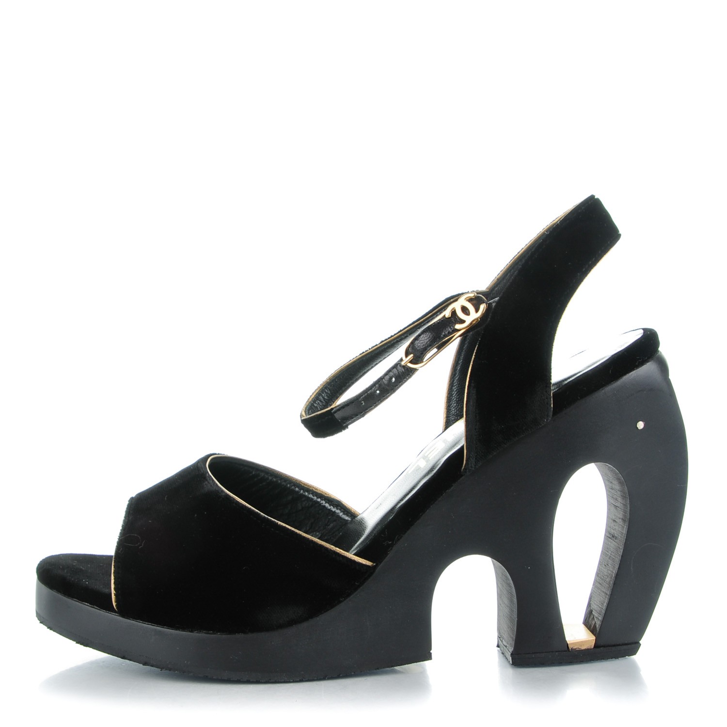 black velvet wedge heels