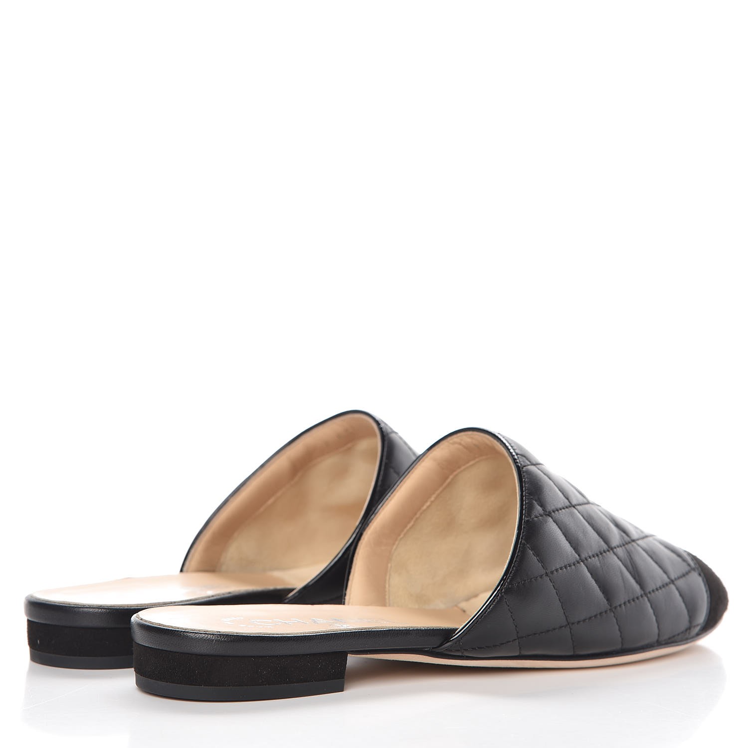 chanel mules pearls and lambskin