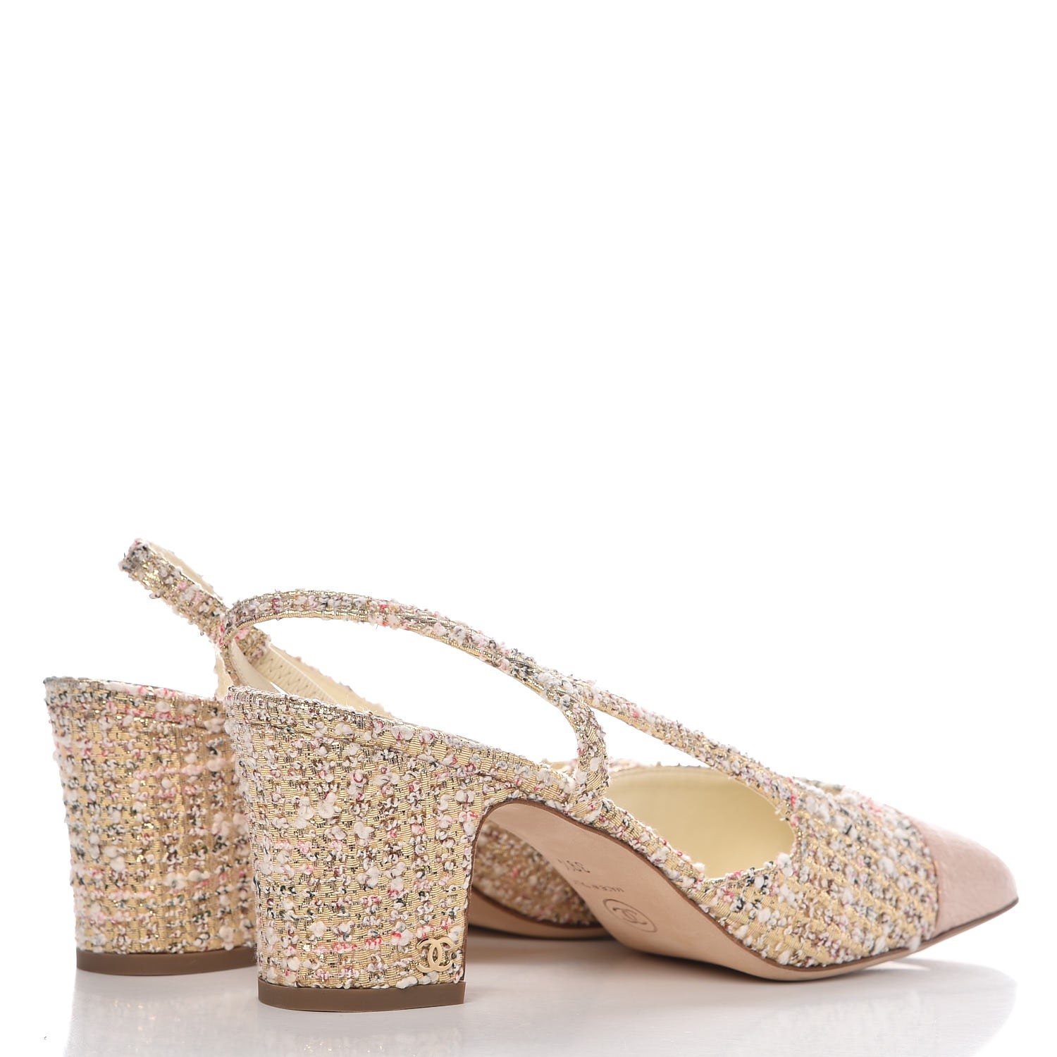 chanel tweed slingback