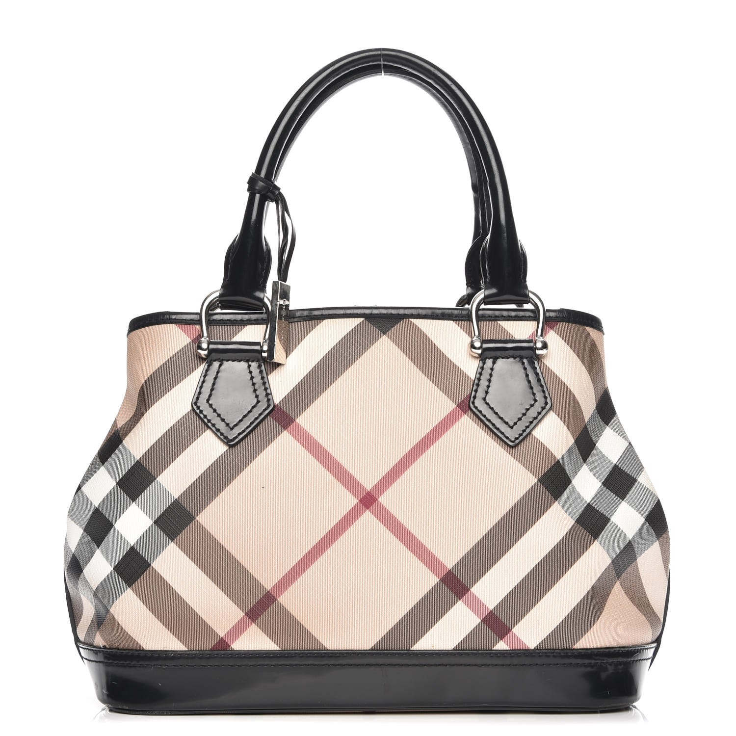 BURBERRY Nova Check Bowling Bag Black 216433