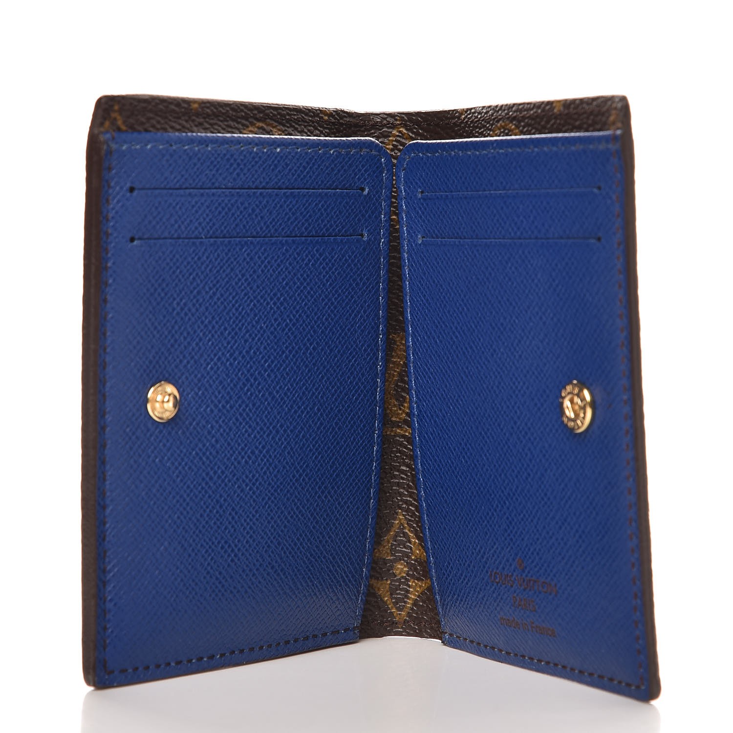 LOUIS VUITTON Monogram Compact Marie Wallet Blue 259746