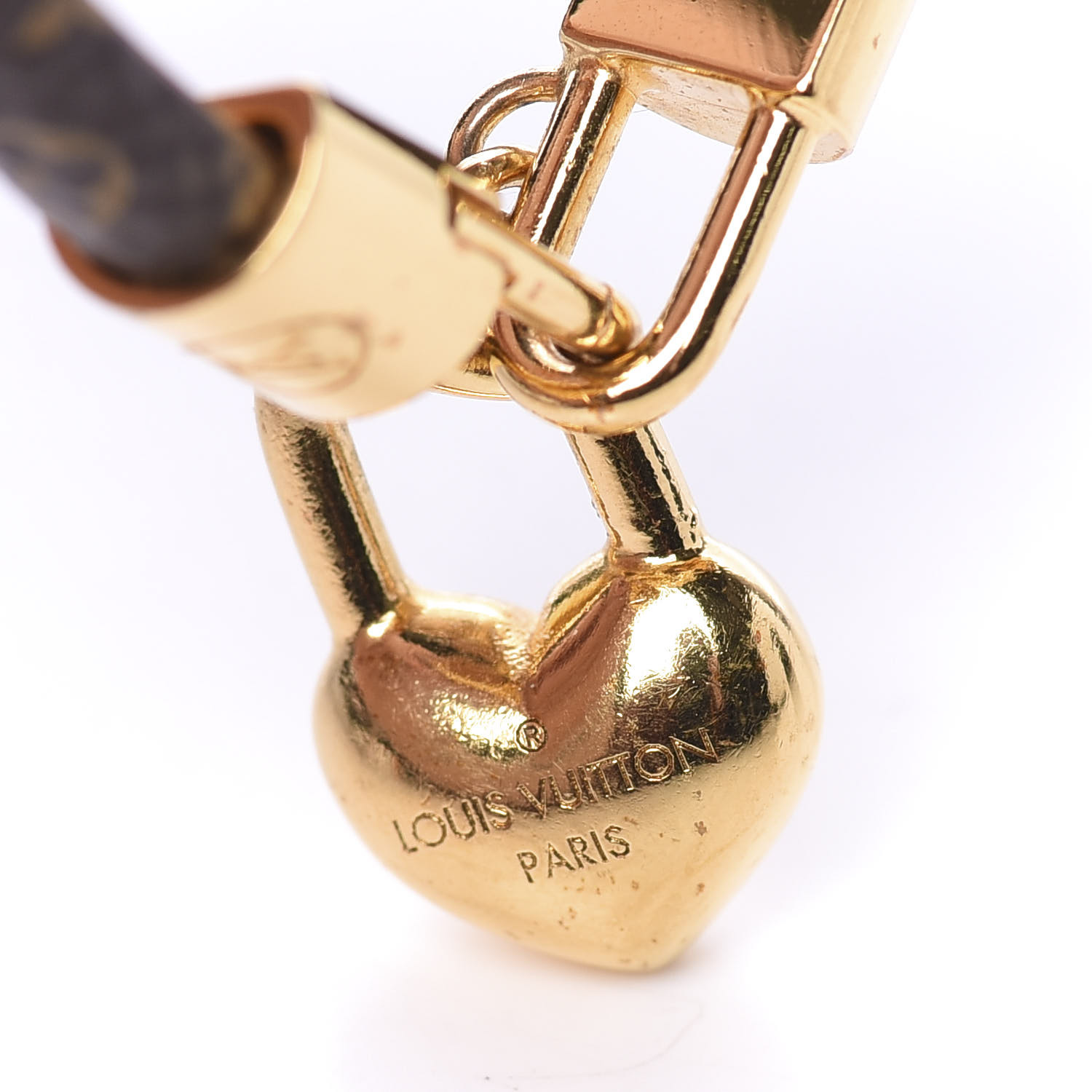 Louis Vuitton Bracelet Bangle Crazy in Lock Heart Monogram M6451F Authentic  for sale online