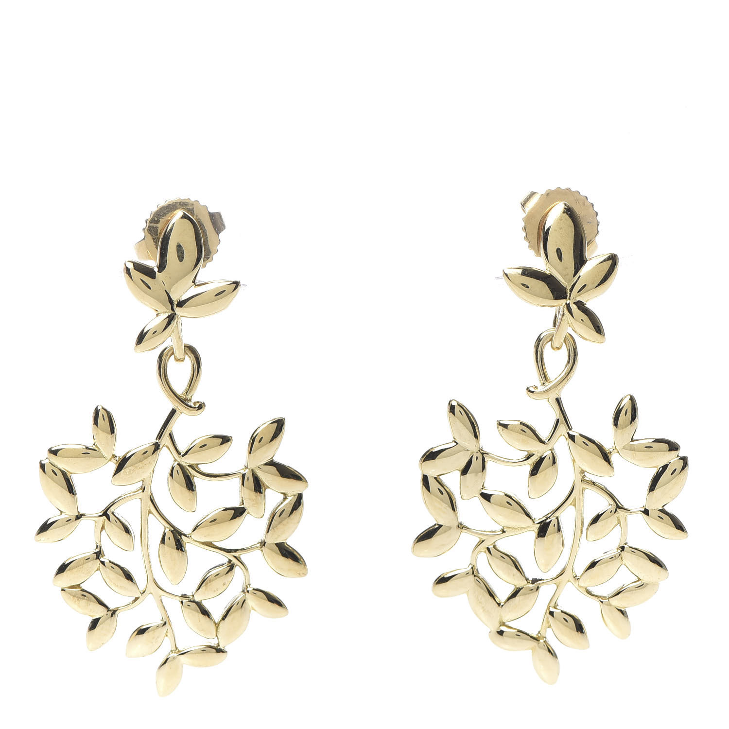 olive leaf drop earrings