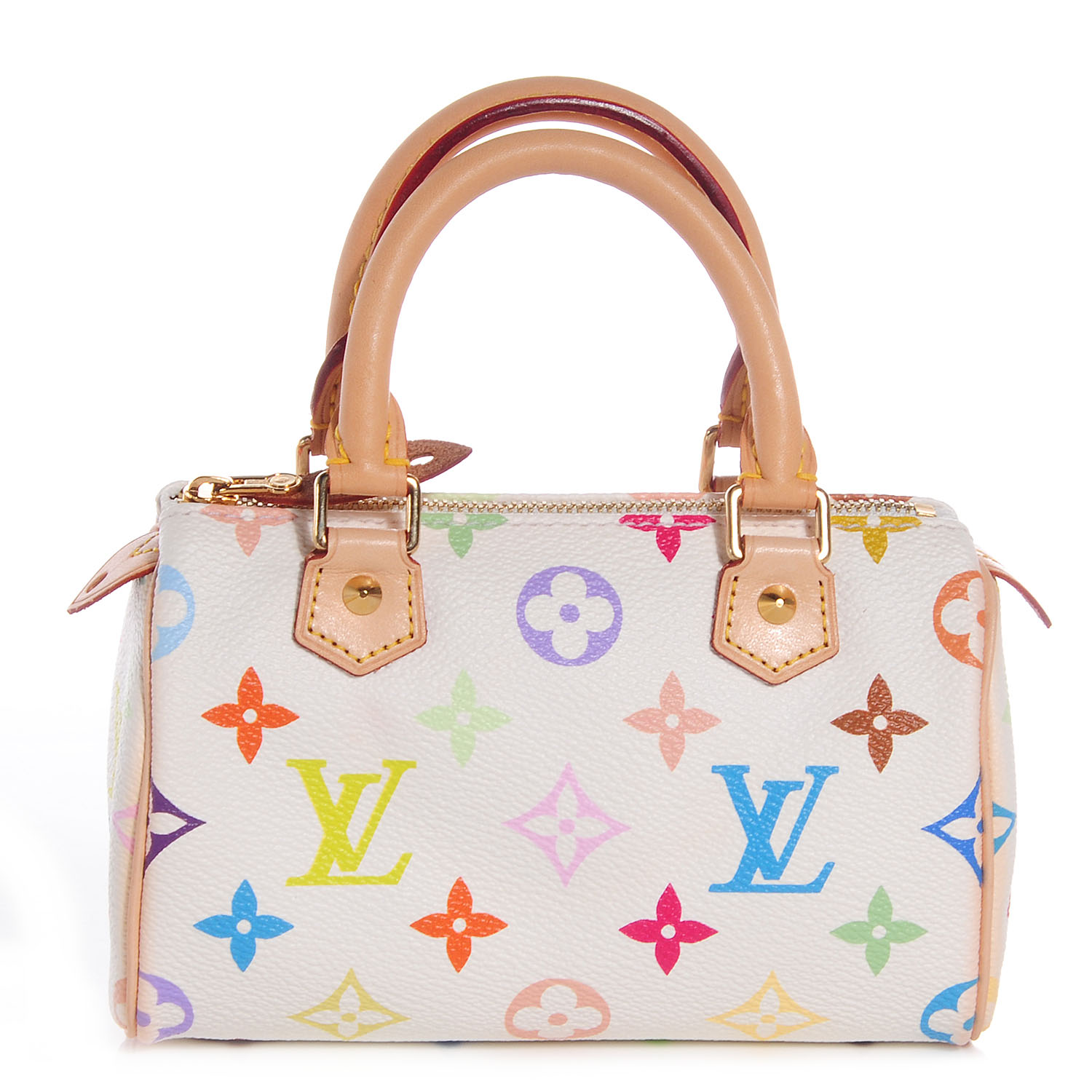 louis vuitton mini sac hl speedy LOUIS VUITTON Multicolor Mini Sac HL Speedy White 67581