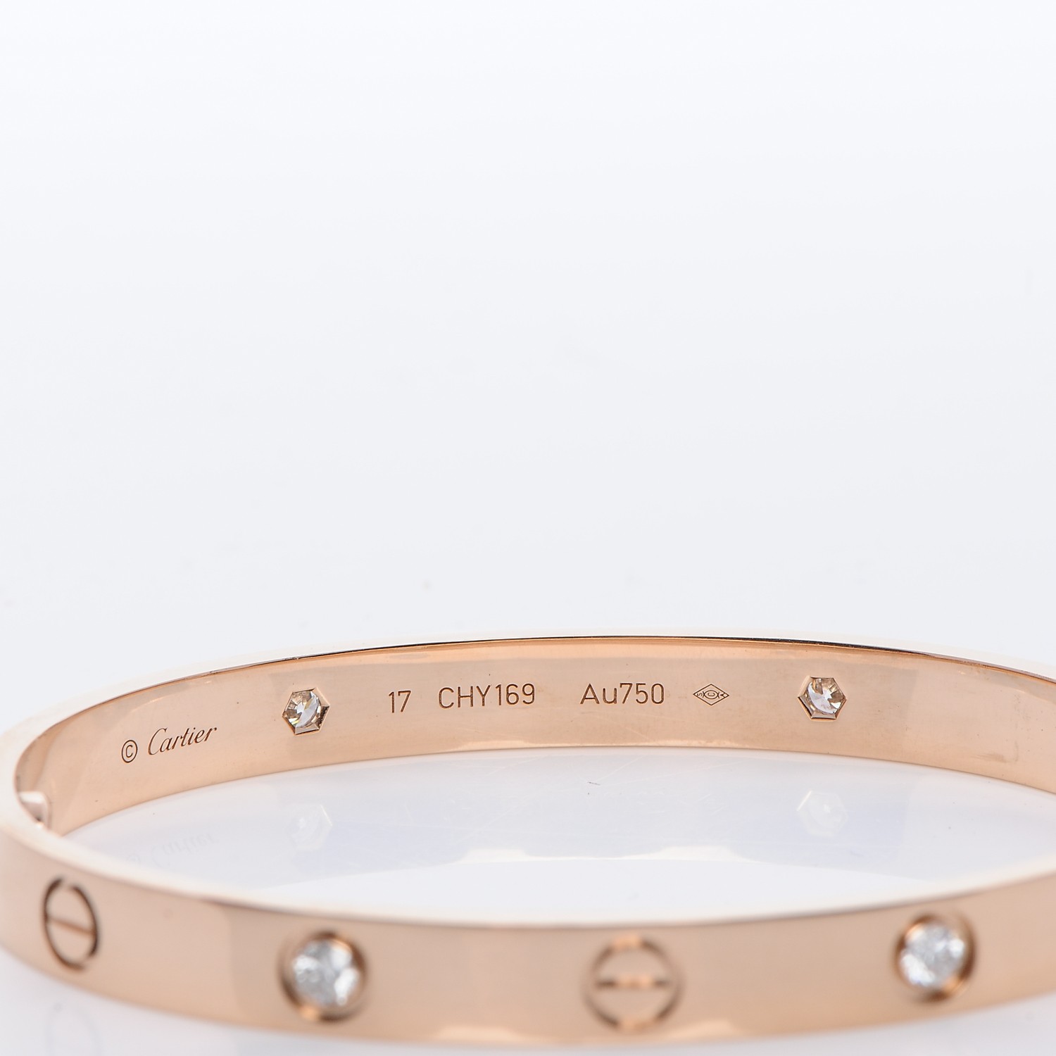 cartier love bracelet rose gold 4 diamonds