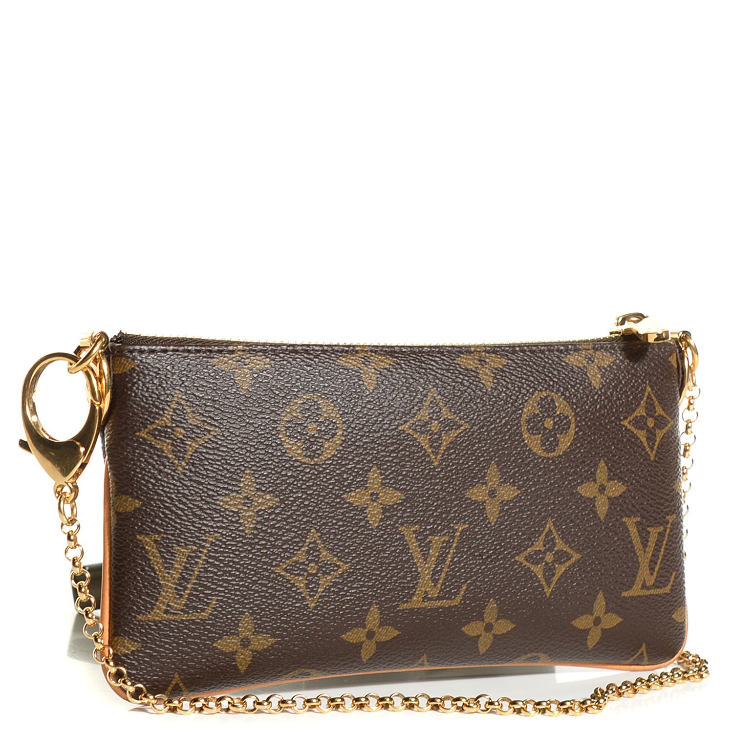 louis vuitton clutch with gold chain