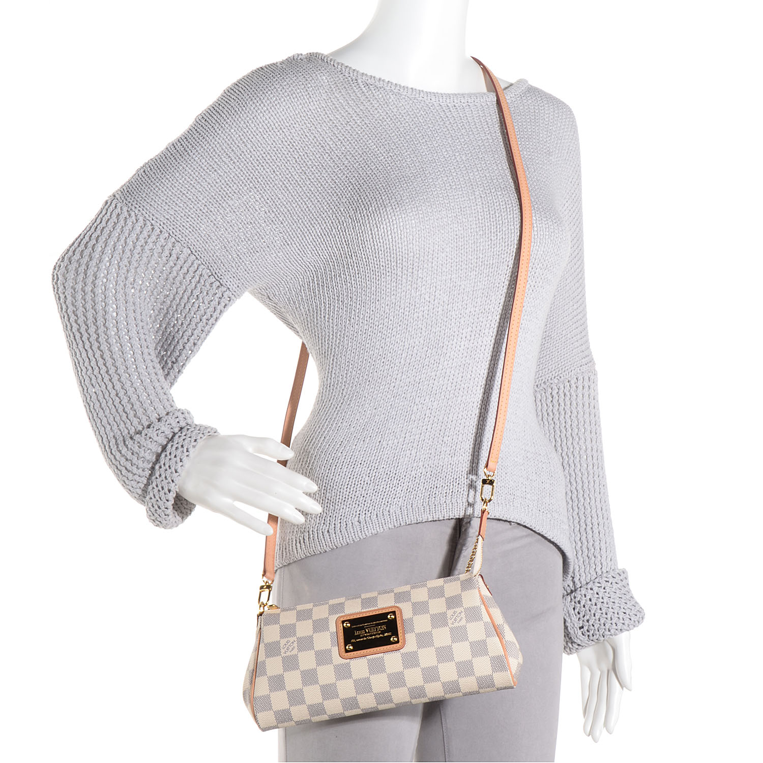 louis vuitton azur eva clutch