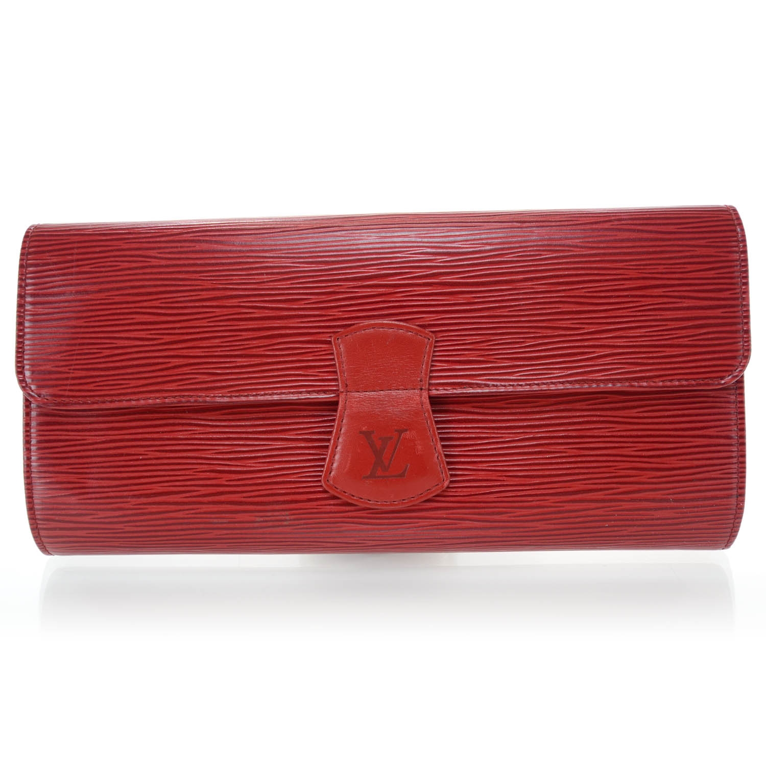 LOUIS VUITTON Epi Rouleau Bijoux Jewelry Roll Pouch Red 38128