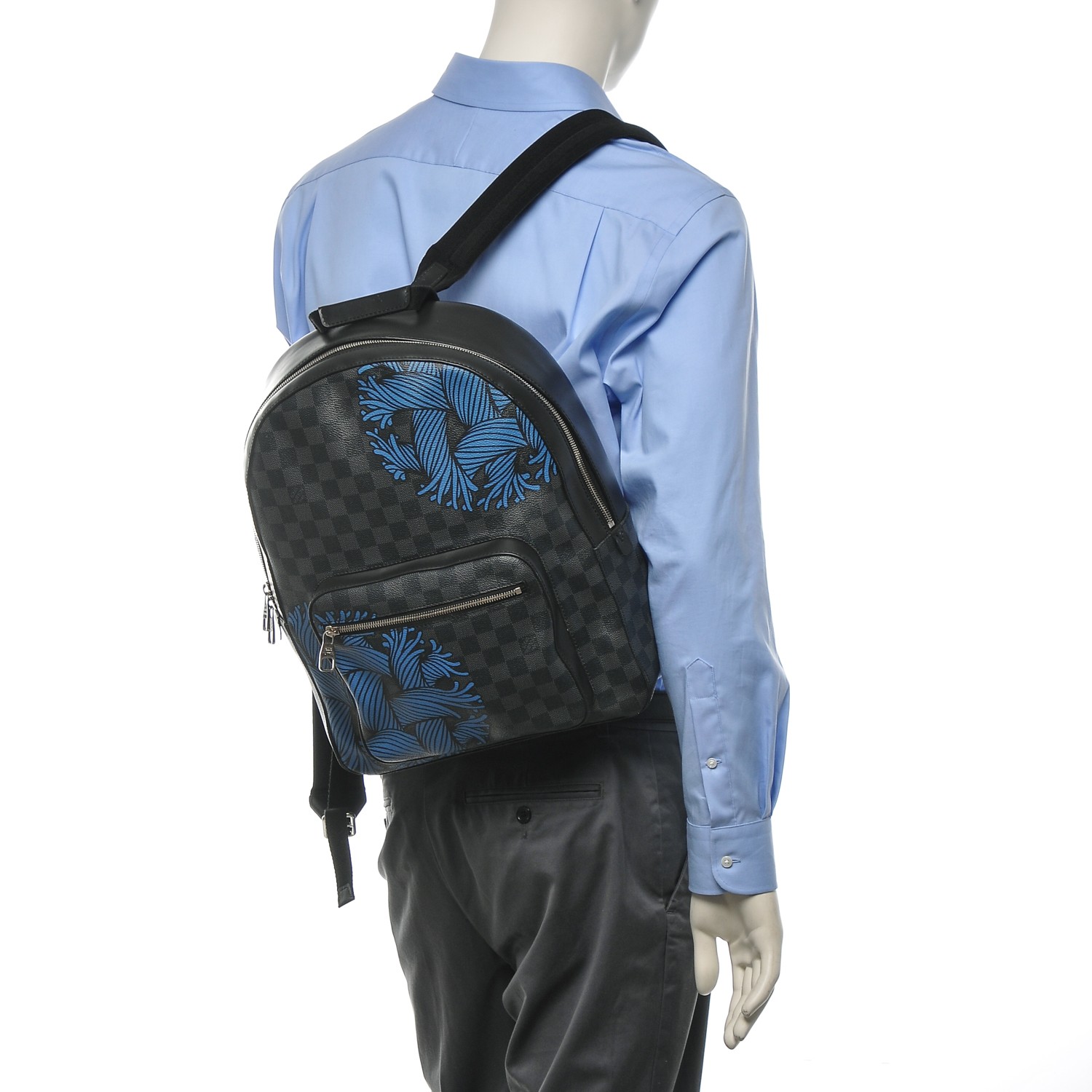 LOUIS VUITTON Damier Graphite Christopher Nemeth Rope Josh Backpack Blue 198983