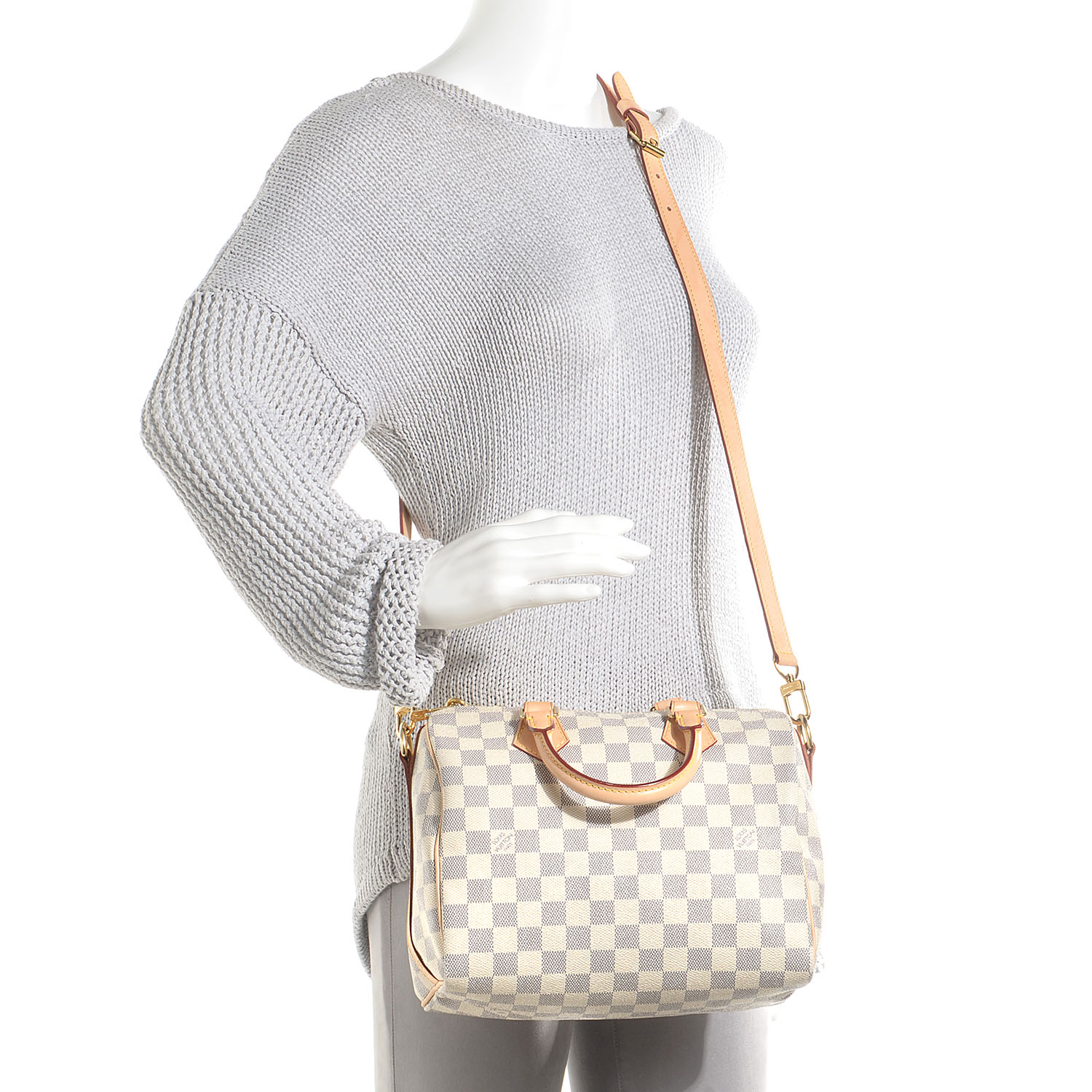 LOUIS VUITTON Damier Azur Speedy Bandouliere 25 83627