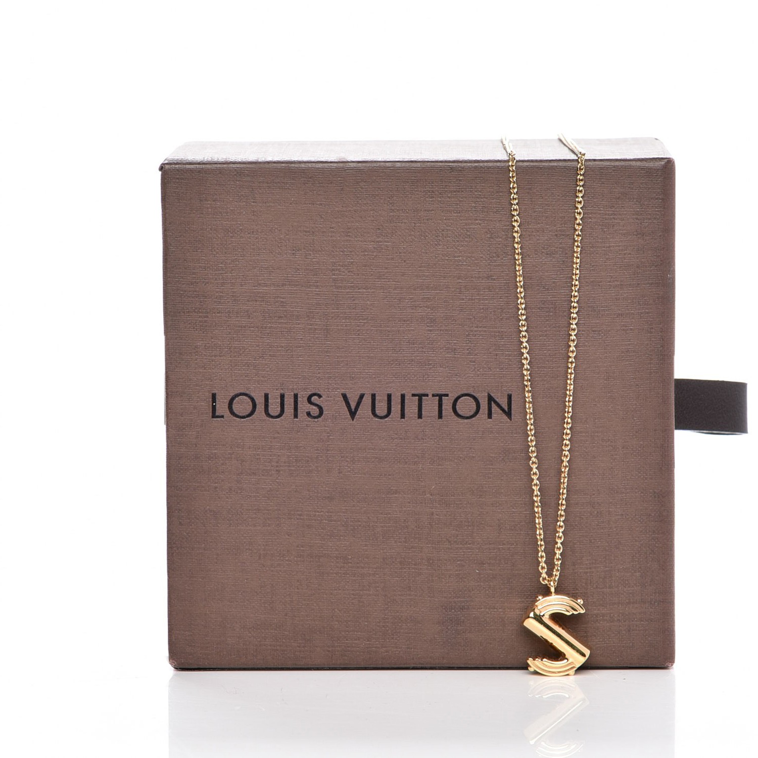 LOUIS VUITTON LV And Me Letter S Necklace Gold 214281