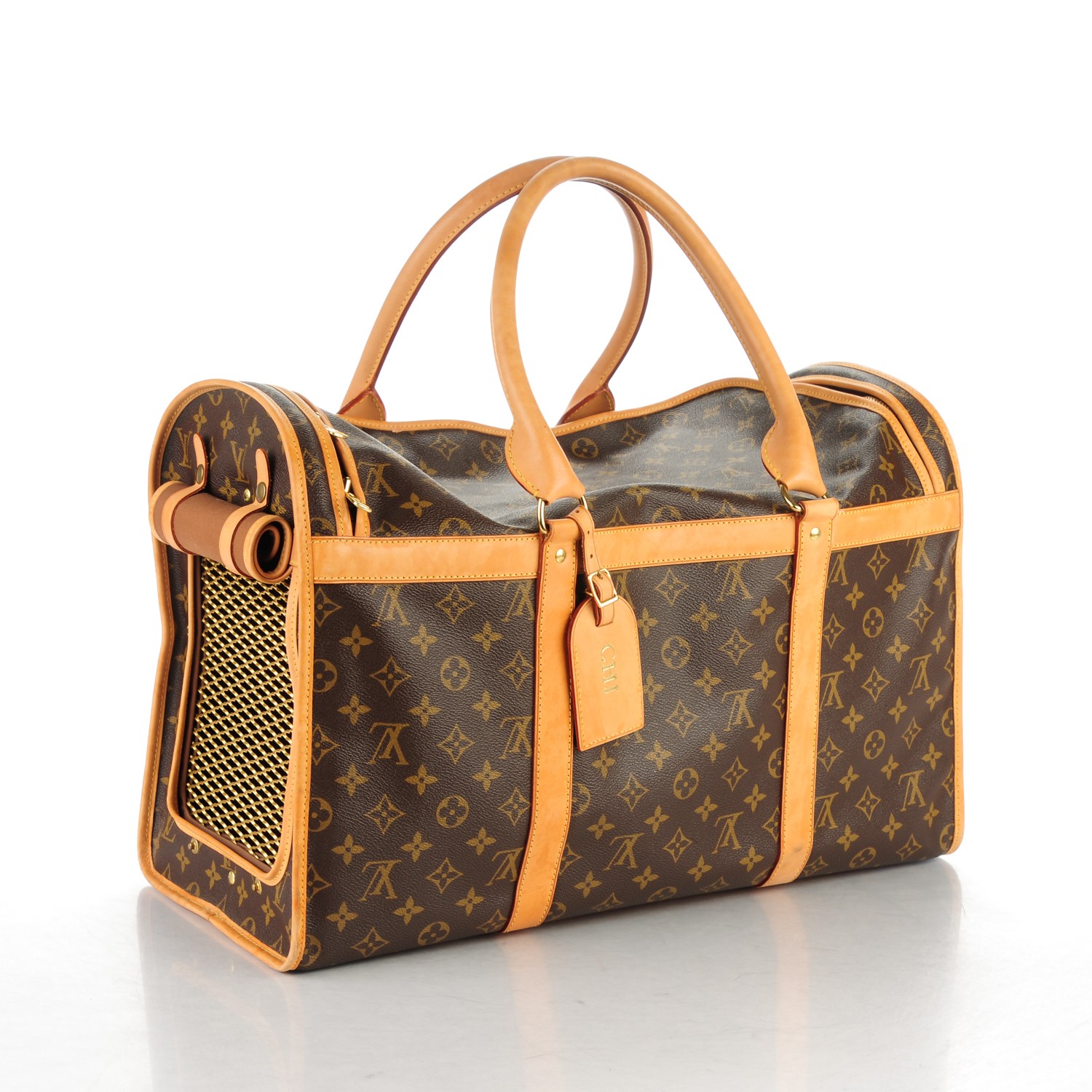 Louis Vuitton Dog bag in Monogram canvas and leather Dark brown