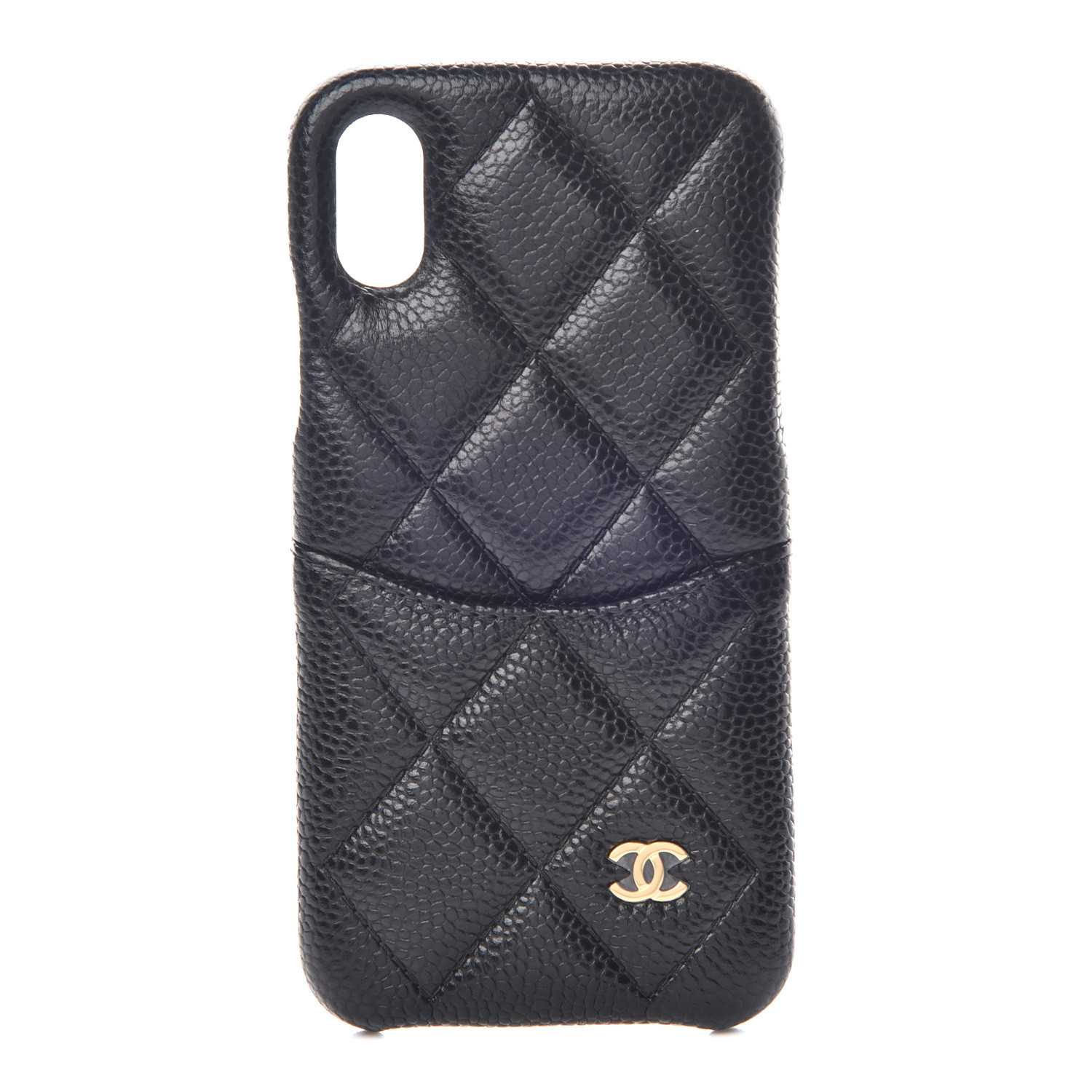 Chanel Caviar Quilted Iphone X Coco Tech Case Black Fashionphile