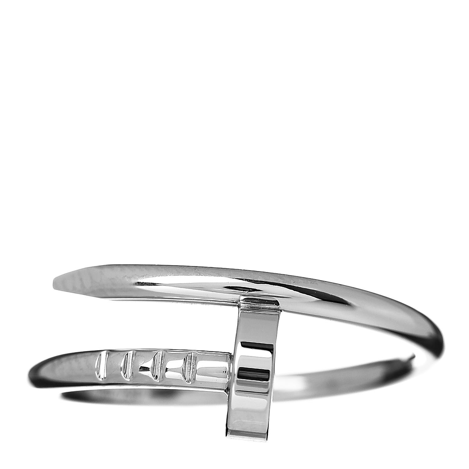 CARTIER 18K White Gold Small Juste Un Clou Ring 48 4.5 512495