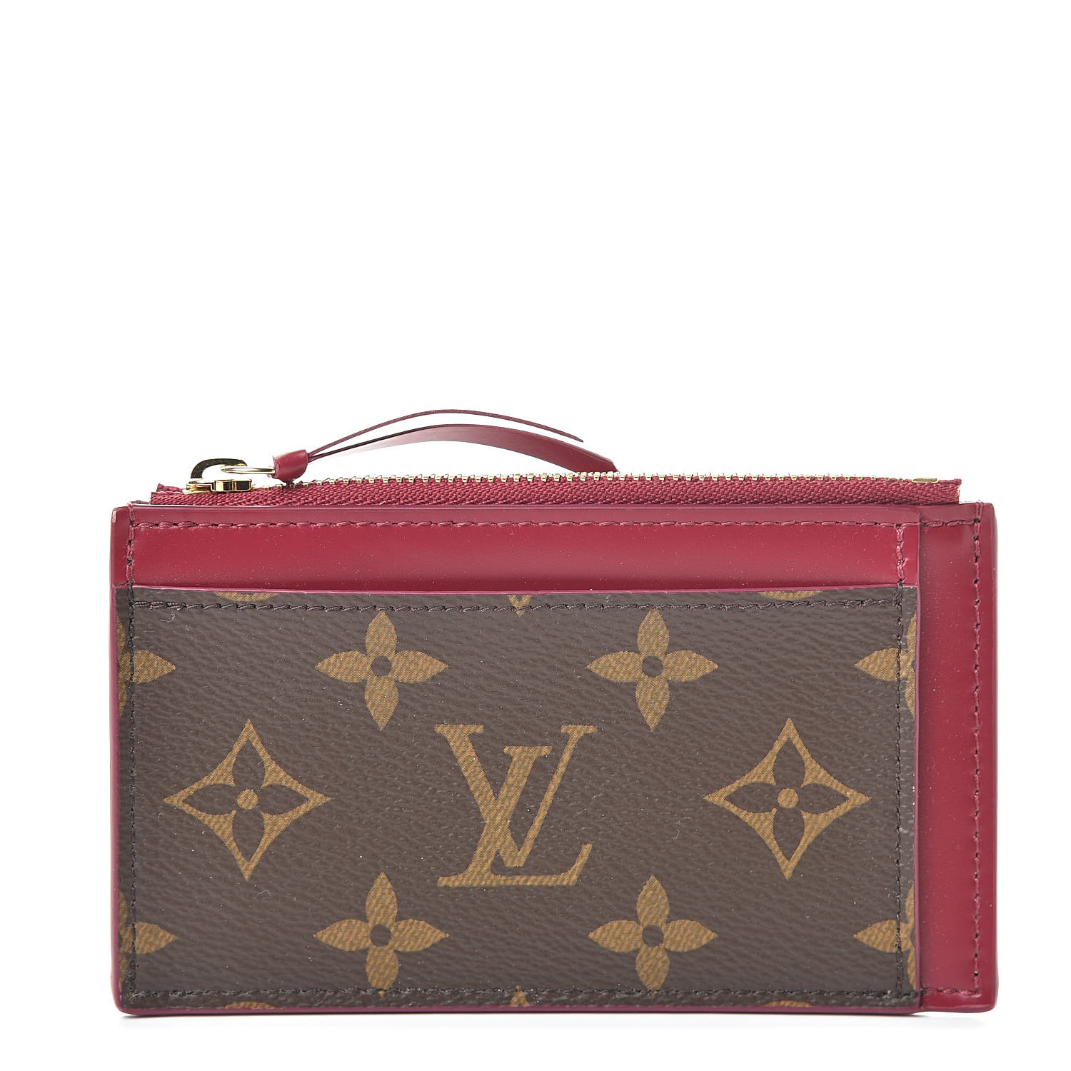 LOUIS VUITTON Monogram Zipped Card Holder Fuchsia 516235