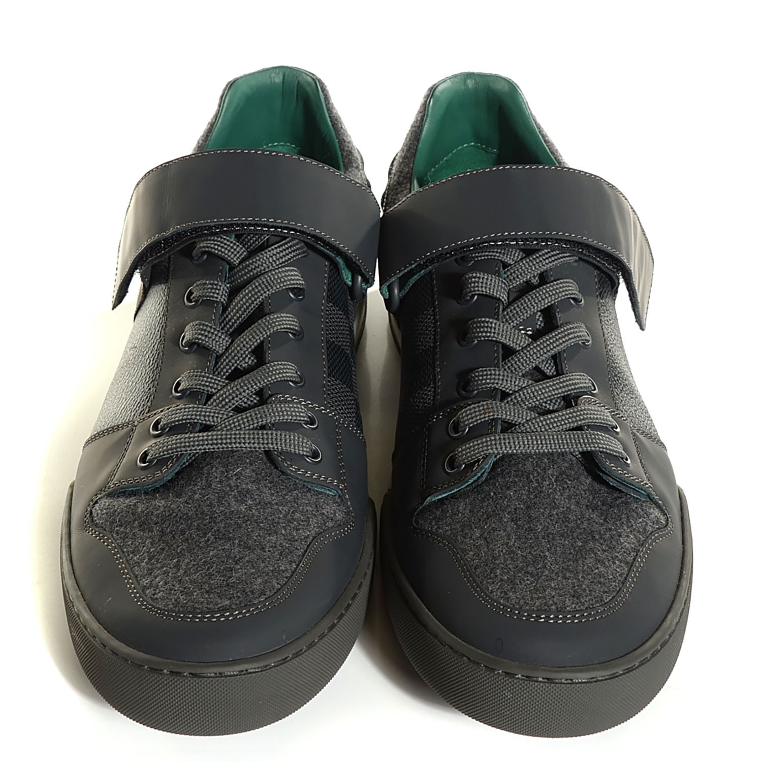 LOUIS VUITTON Damier Graphite Elliptic Sneakers 9 Grey 104014 ...