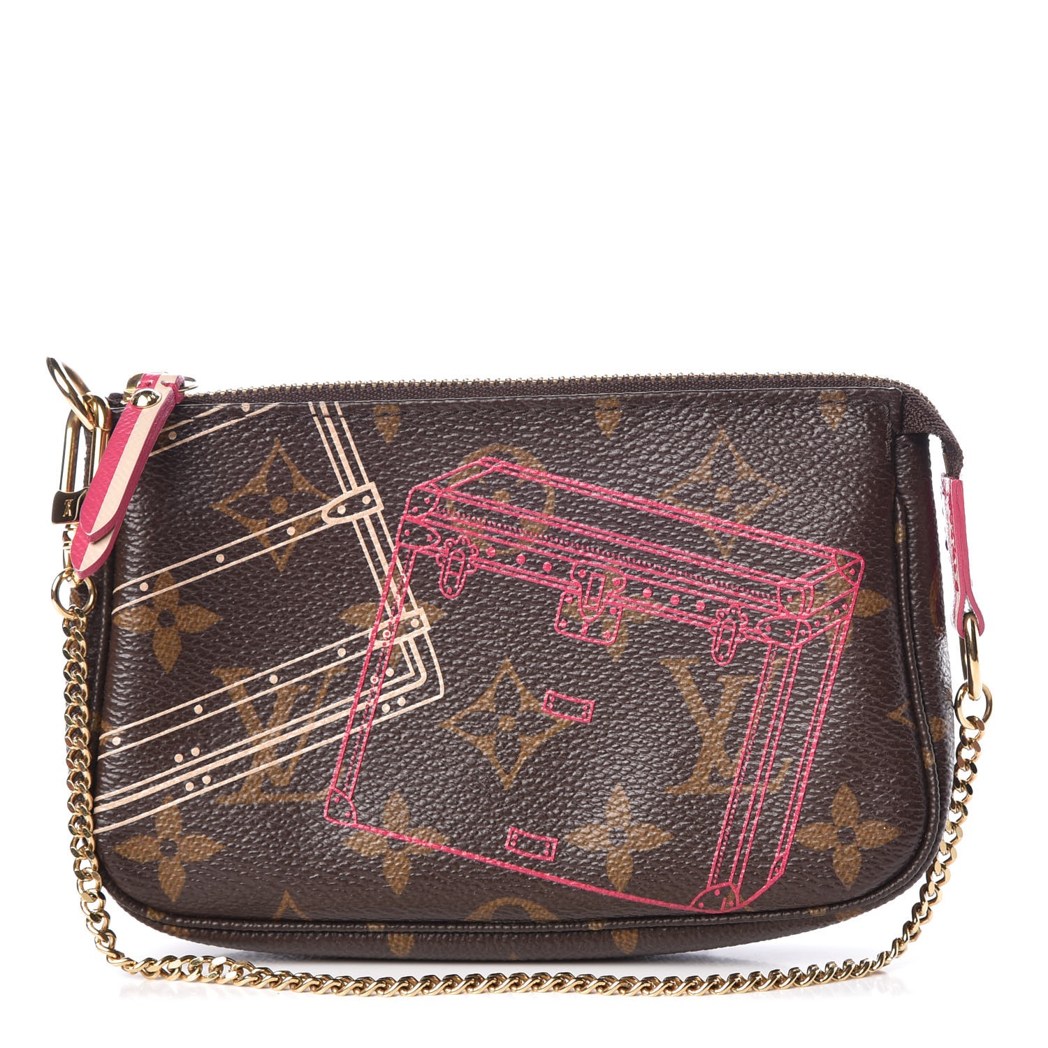 LOUIS VUITTON Monogram 2014 Christmas Animation Mini Pochette Accessories 322492