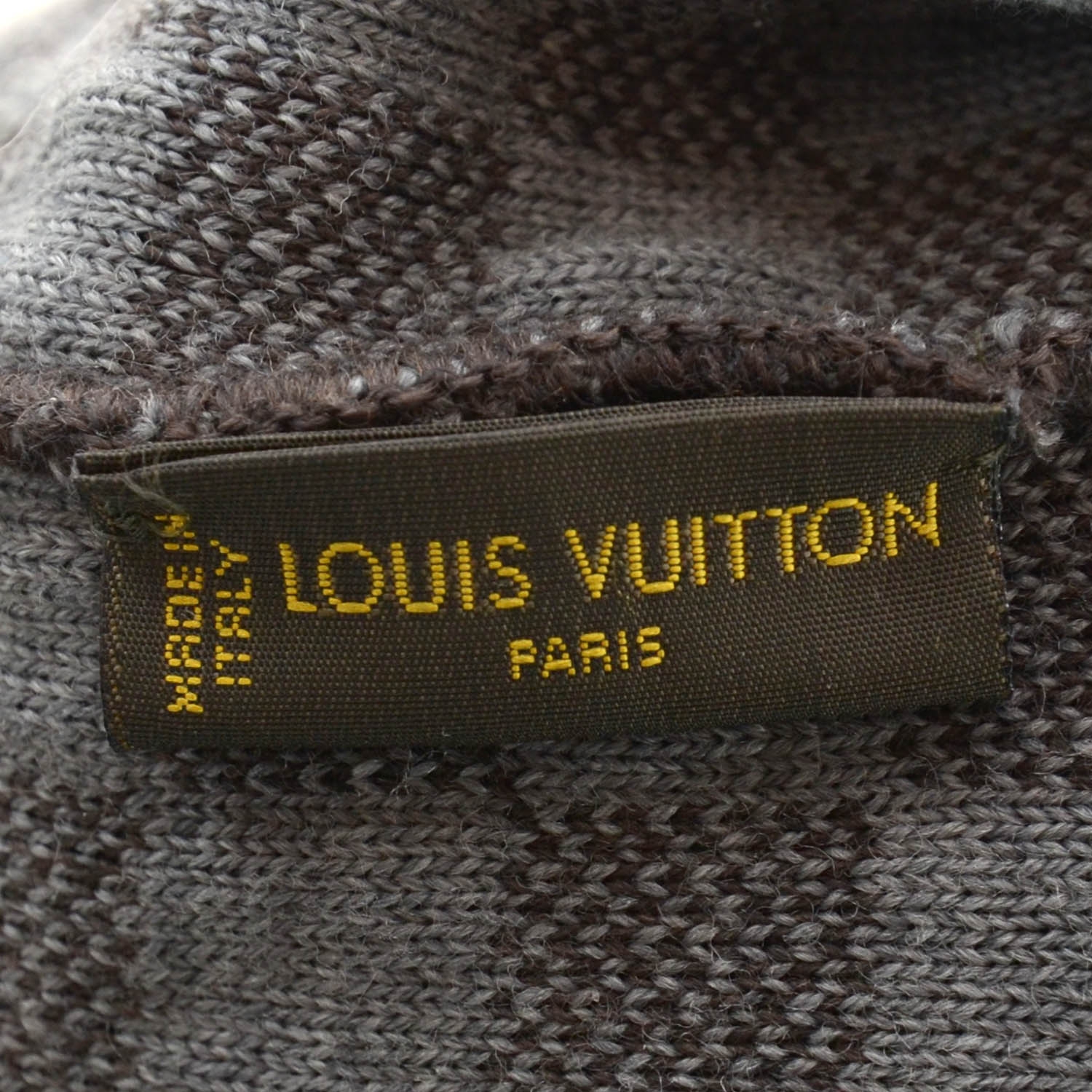 LOUIS VUITTON Wool Bonnet Petit Damier Beanie Hat 37371