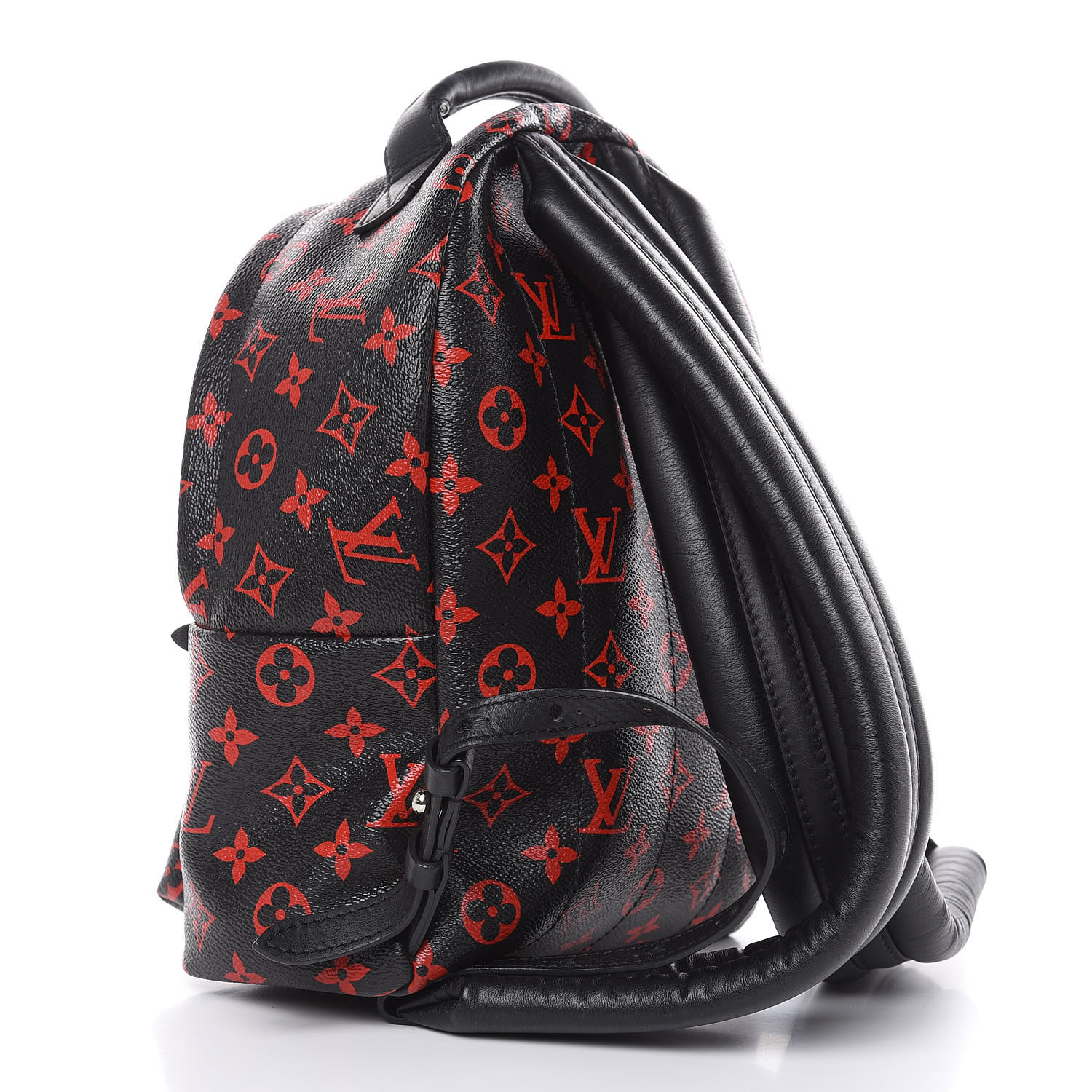 Louis Vuitton Palm Springs Mini Monogram Infrarouge Canvas Backpack Bag Black