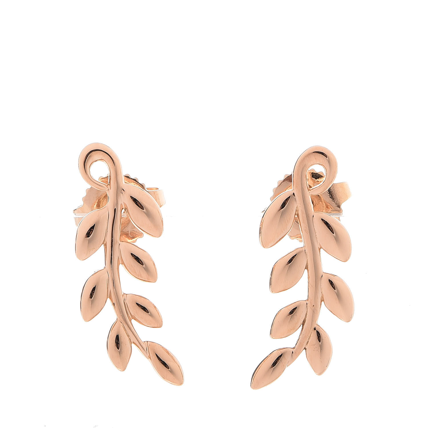 tiffany olive leaf earrings gold