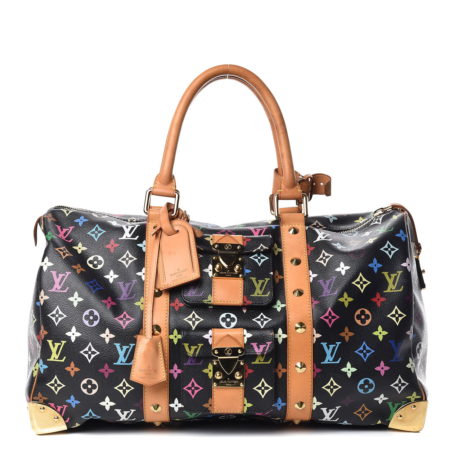 LOUIS VUITTON Multicolor Keepall 45 Black 435249