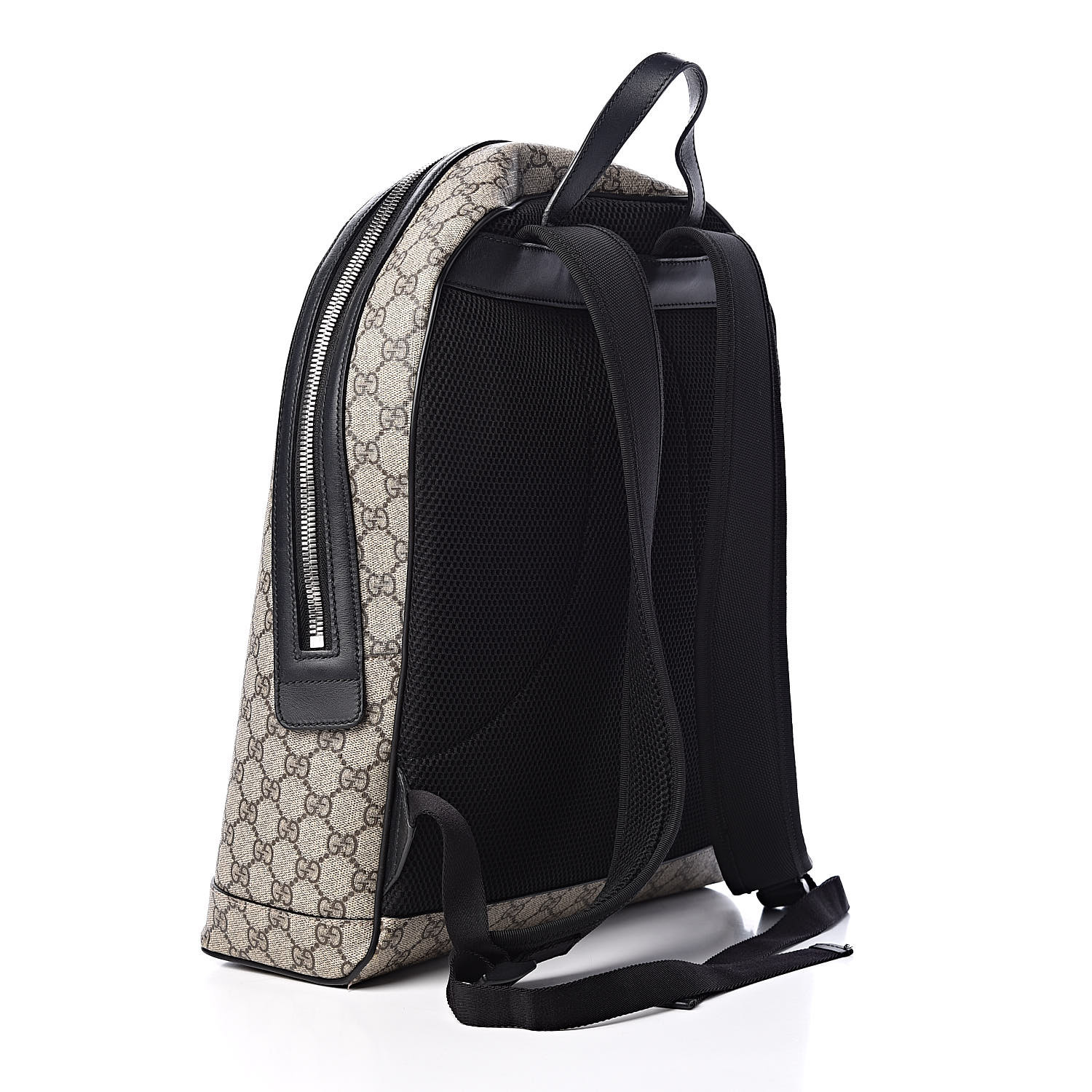 GUCCI GG Supreme Monogram Web Backpack Black 435346