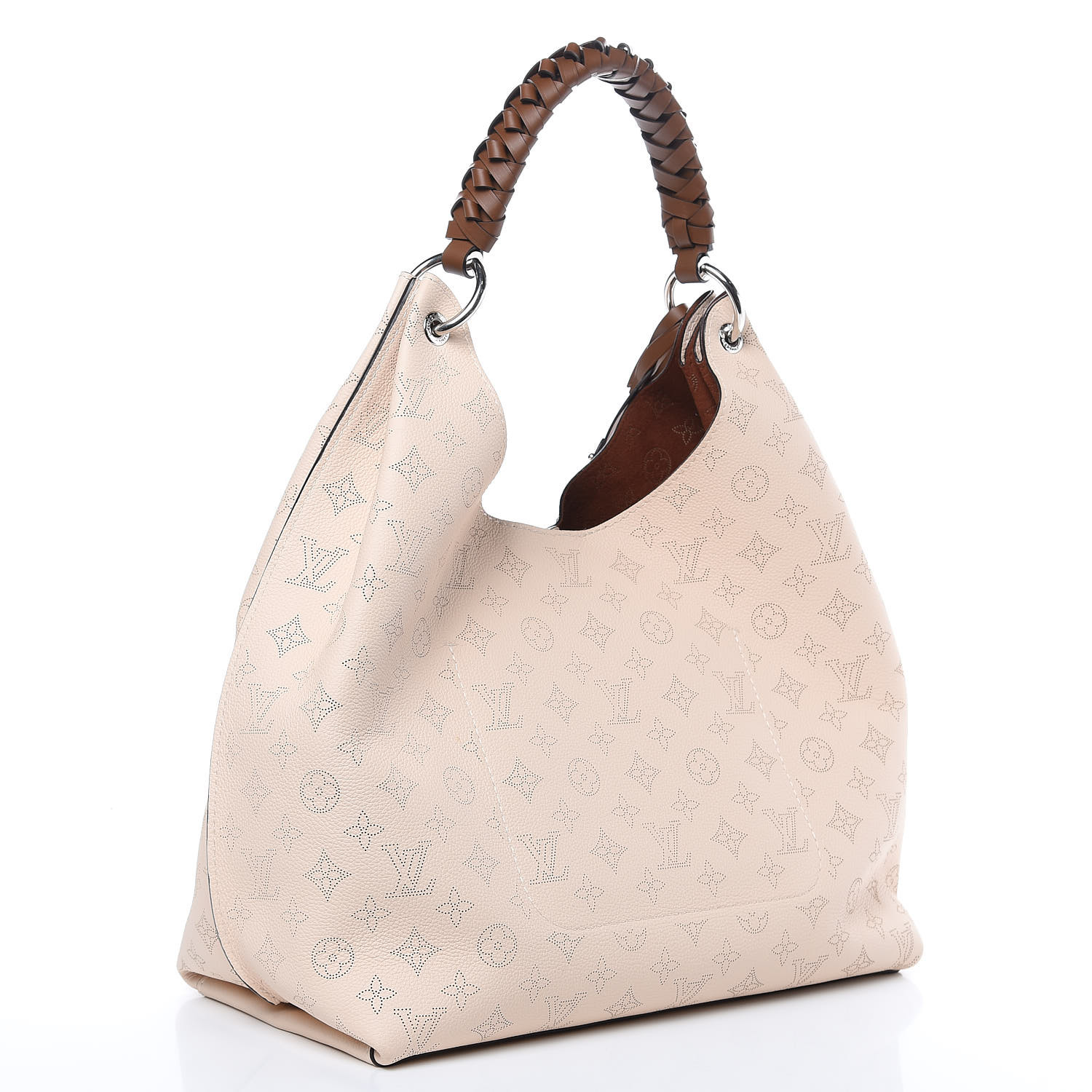 Louis Vuitton Carmel Hobo Mahina Calf Skin Bag with Charm